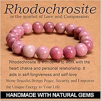 Vista 359 de MASSIVE BEADS Pulsera elástica de yoga hecha a mano con piedra natural, cristal curativo, energía, regalos para adultos unisex de 0.157 in, 0.236