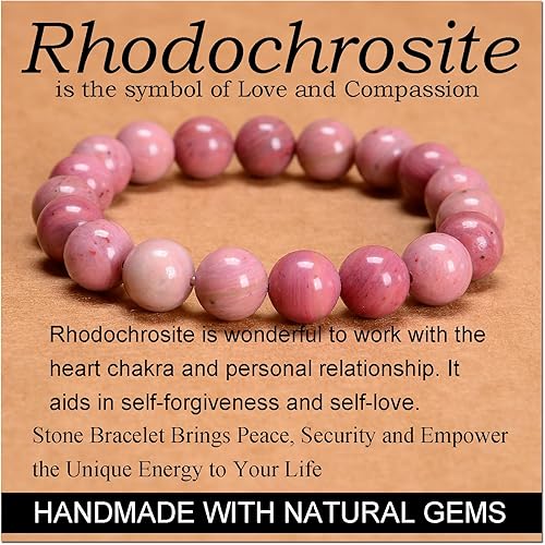 Vista 359 de MASSIVE BEADS Pulsera elástica de yoga hecha a mano con piedra natural, cristal curativo, energía, regalos para adultos unisex de 0.157 in, 0.236