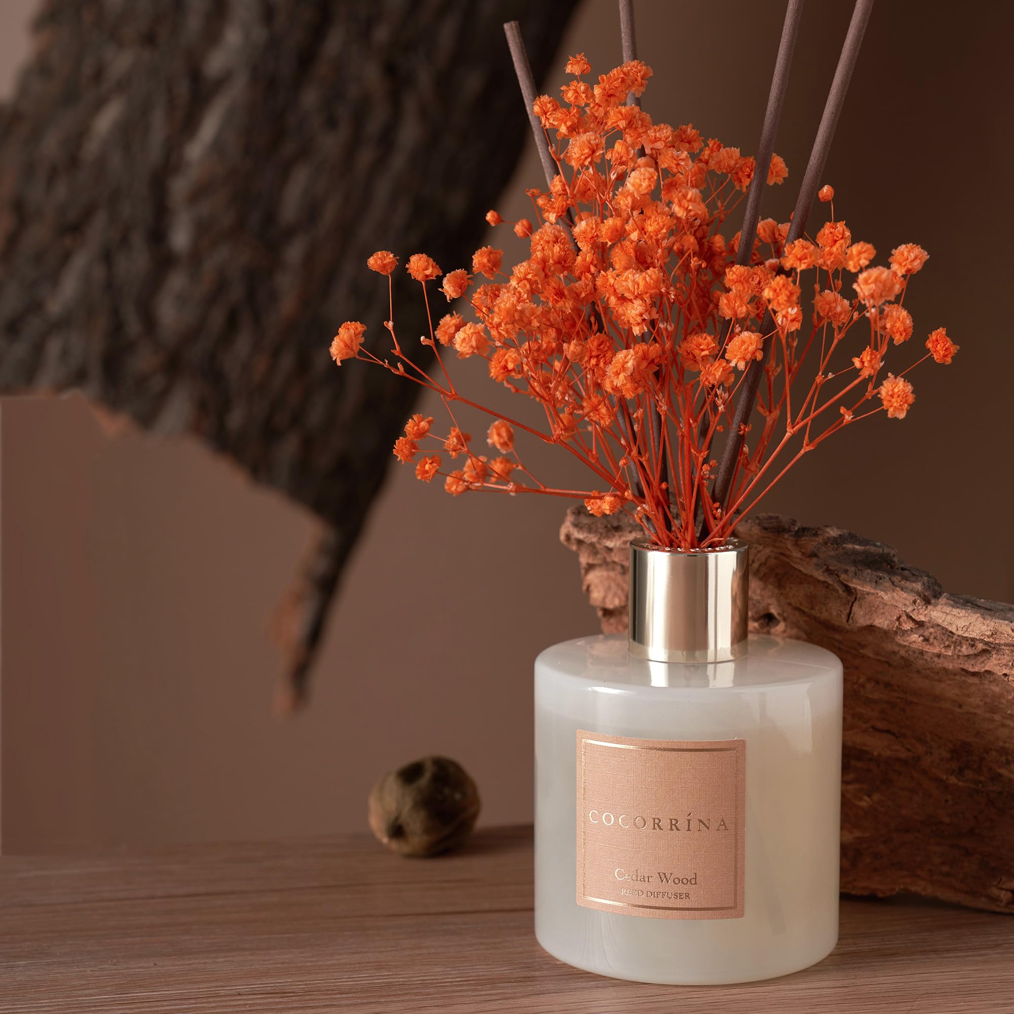Diffuseur D'ambiance Parfum Bois De Cèdre Artefatti 100 Ml - Flacon Verre Bleu, Bâtonnets Inclus