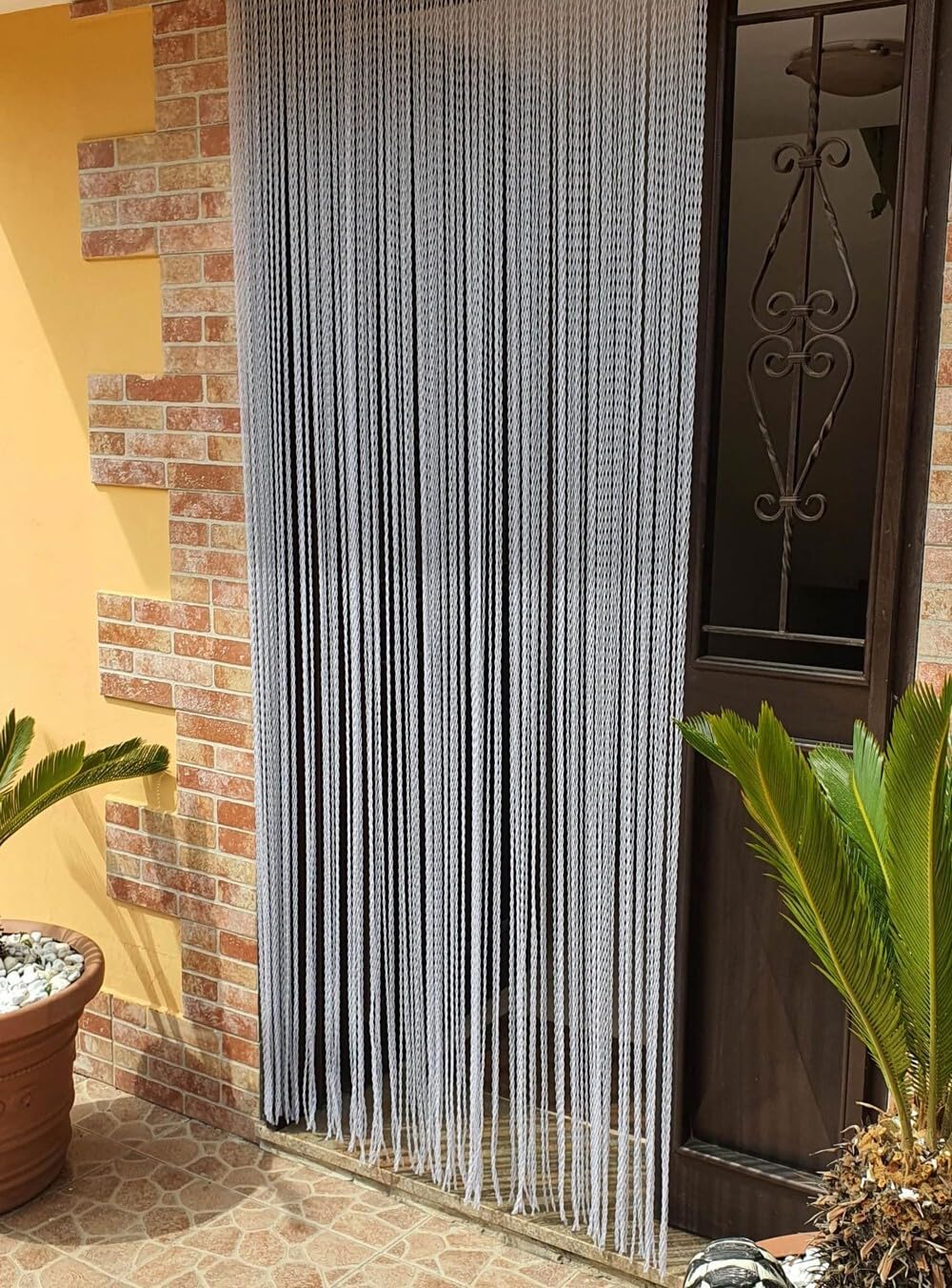 EmmeVi Rideau anti-insectes en caoutchouc tressé, PVC, moustiquaire, pour fenêtre, porte, entrée, 100 x 220 cm, transparent
