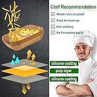 Vista 6 de Revestimientos rectangulares para freidora de aire para canasta doble de 6 cuartos de galón, doble forro doble Ninja desechable, 200 piezas de forro