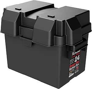 NOCO Snap-Top HM300BKS Battery Box, Group 24 12V Outdoor Waterproof Battery Box for Marine, Automotive, RV, Boat, Camper and Travel Trailer Batteries