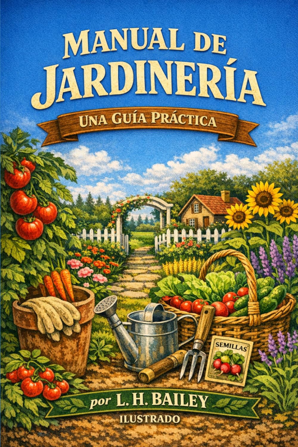 Manual de jardinería: Una guía práctica para la creación de terrenos hogareños y el cultivo de hortalizas, frutas y flores comunes | Edición definitiva ilustrada