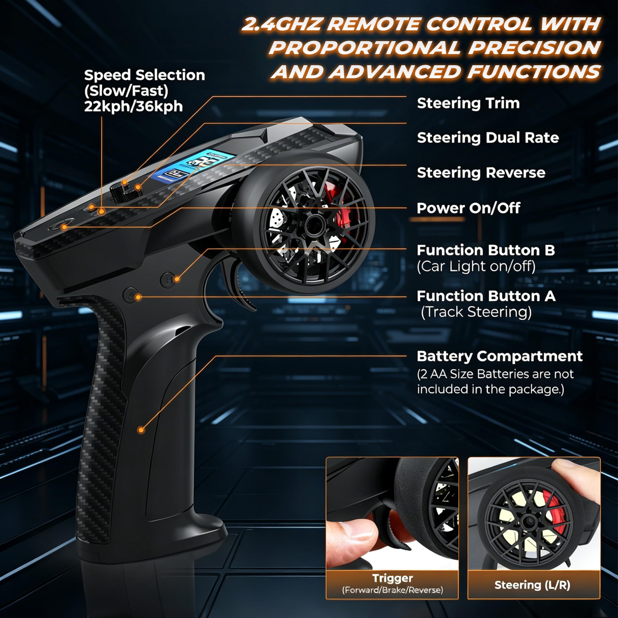 HAIBOXING Voiture Télécommandée 1:18 4WD Voiture RC Monster Truck | 36 km/h à grande vitesse, 2,4 GHz, étanche, tout terrain, Buggy RC Crawler, jouet pour adultes et enfants