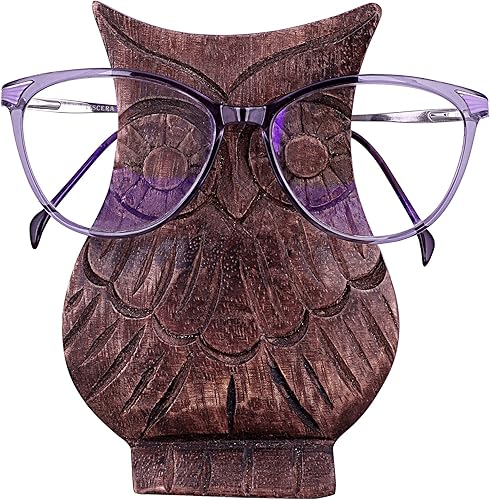 Miniatura 2 de Soporte de exhibición de gafas de sol con forma decorativa para el hogar (búho 2)