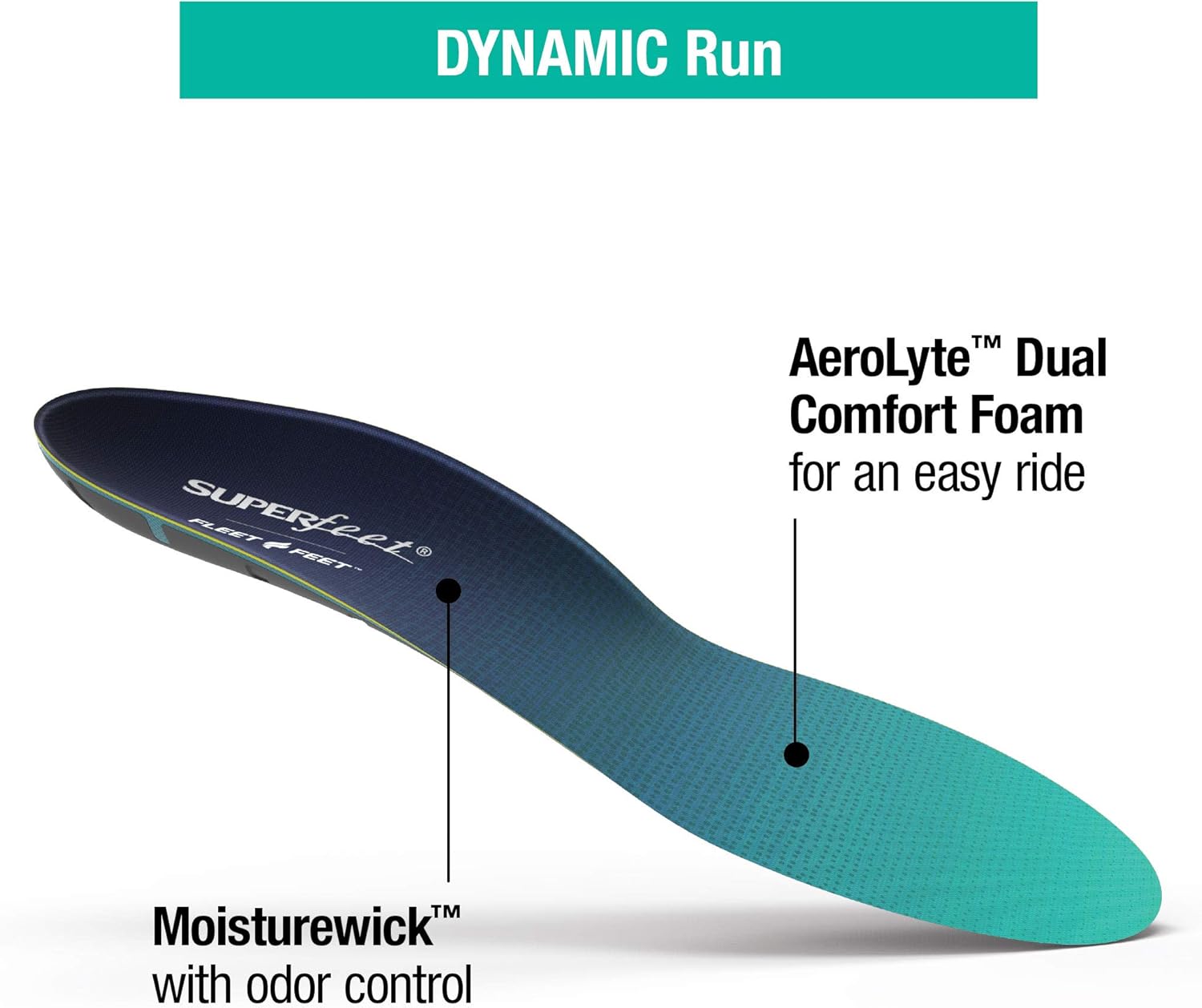 Buy Superfeet Dynamic Run Athletic Flexible Comfort Shoe Inserts for Running Insole, Spectra