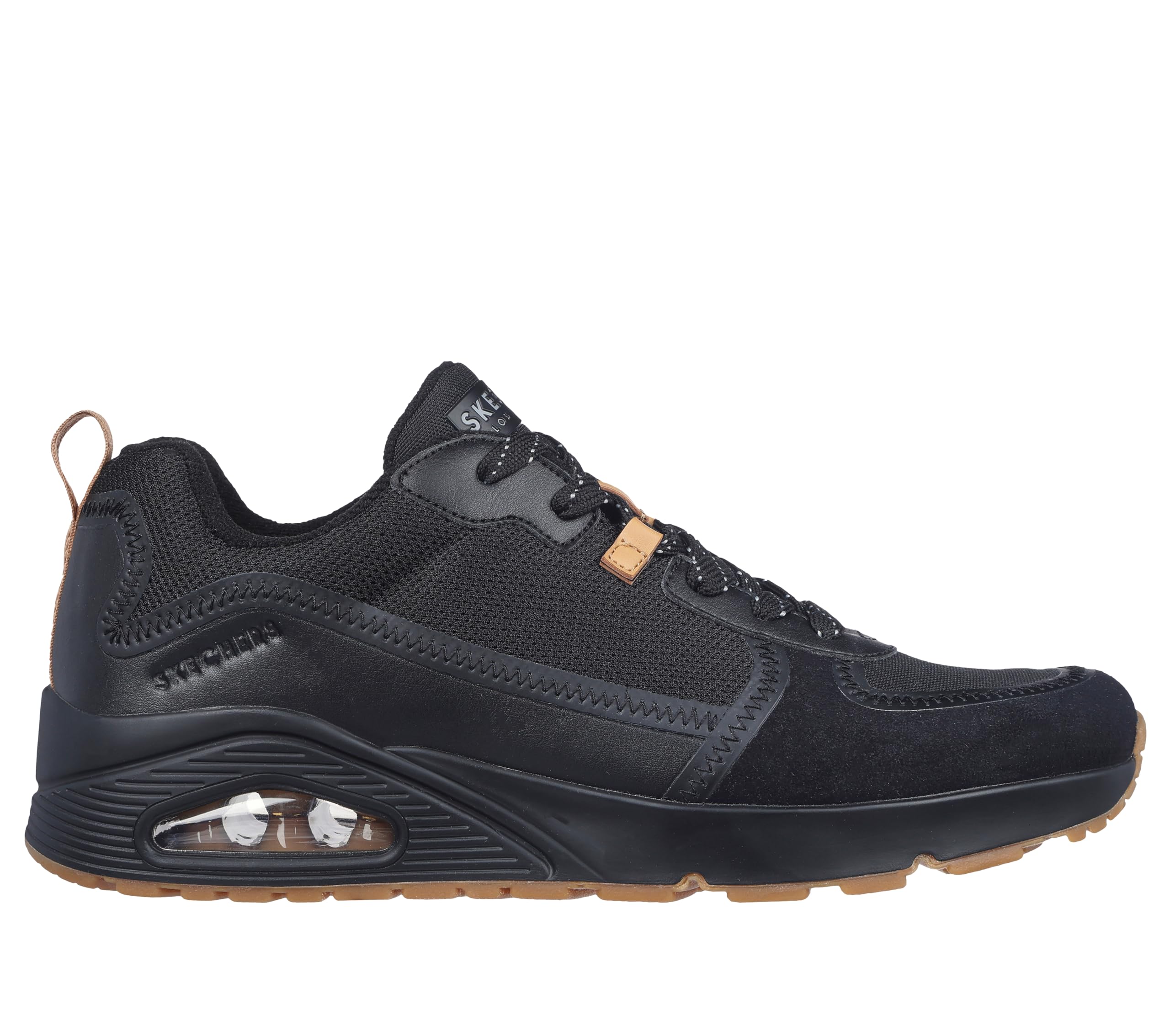 Skechers Men's Uno-Layover Sneaker, BBK, 8 Black 4