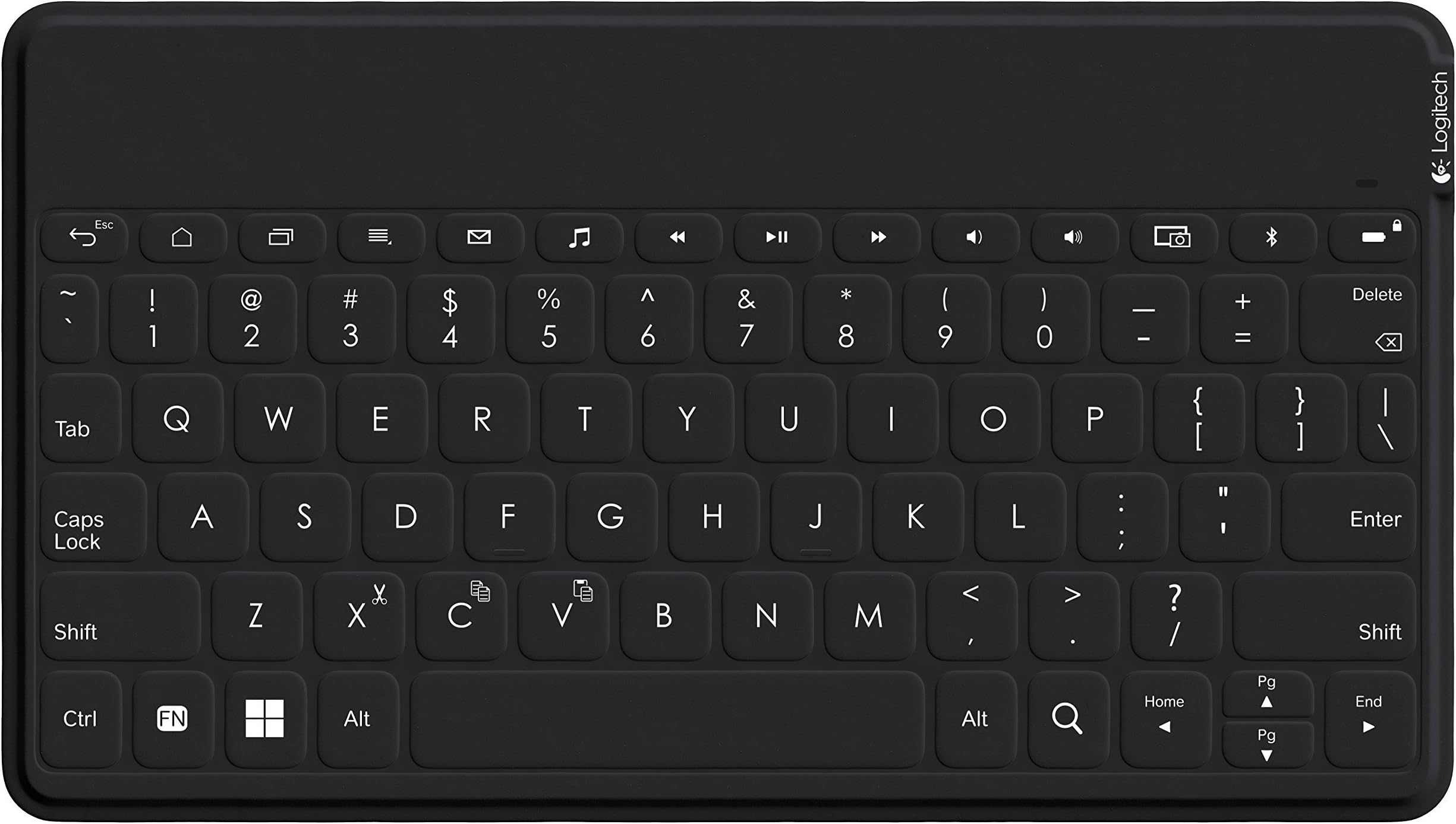 Logitech Keys-To-Go Ultra-Portable Bluetooth Keyboard for Android and Windows, Black (Renewed)