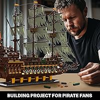 Vista 6 de JMBricklayer Pirate Ship Building Sets for Adults 40101 - Large MOC Ship Set Ideal Gifts for Teens Age 14+ Adults who Like Challenging Blocks