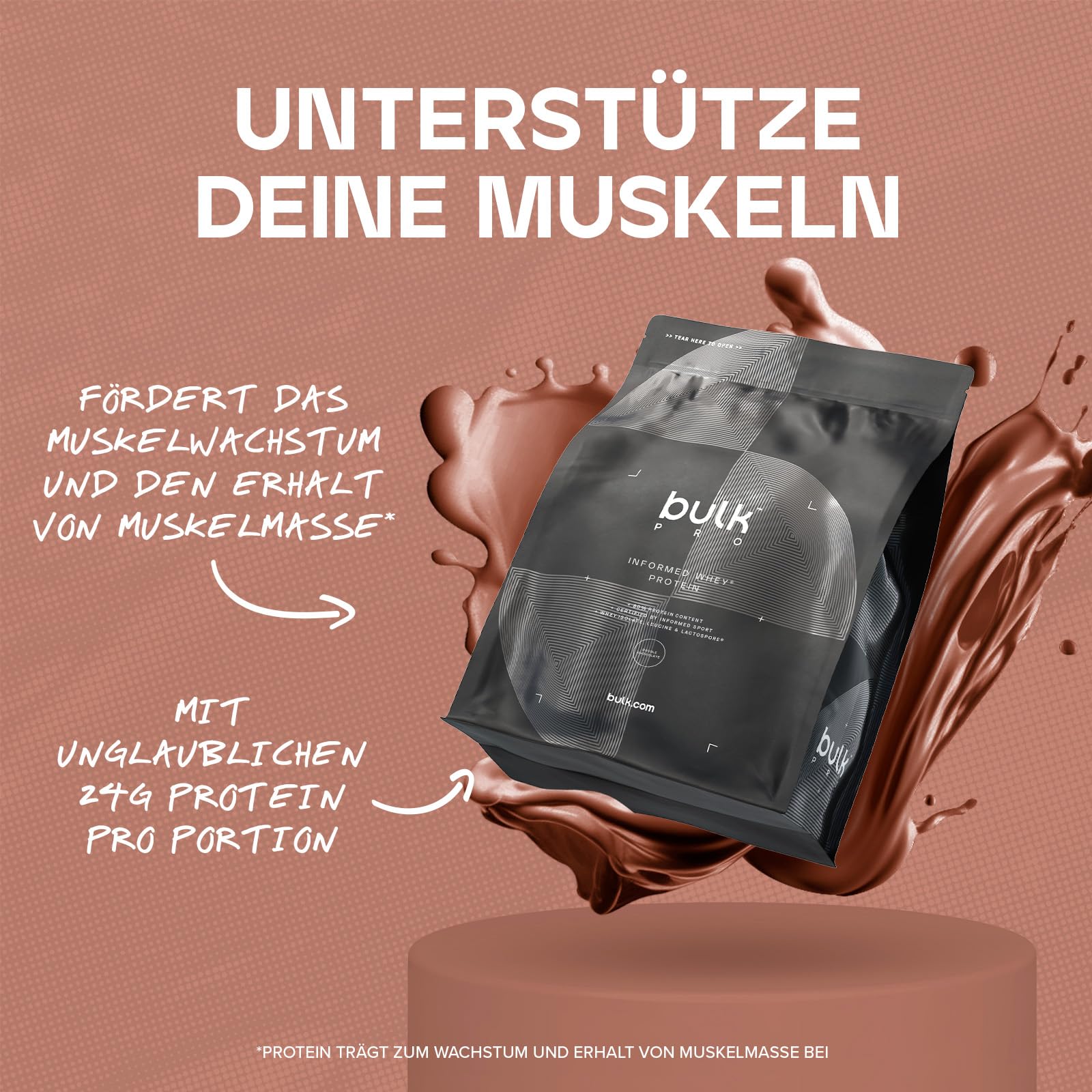 Bulk Informed Whey, Protein Pulver, Eiweißpulver, Doppel-Schoko, 2,27 kg, Verpackung Kann Variieren