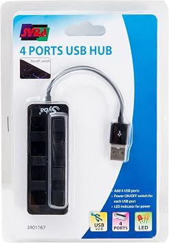 Connectland CL-U2MNHUB-4B 4 Ports USB V2.0 Mini Hub (Black)