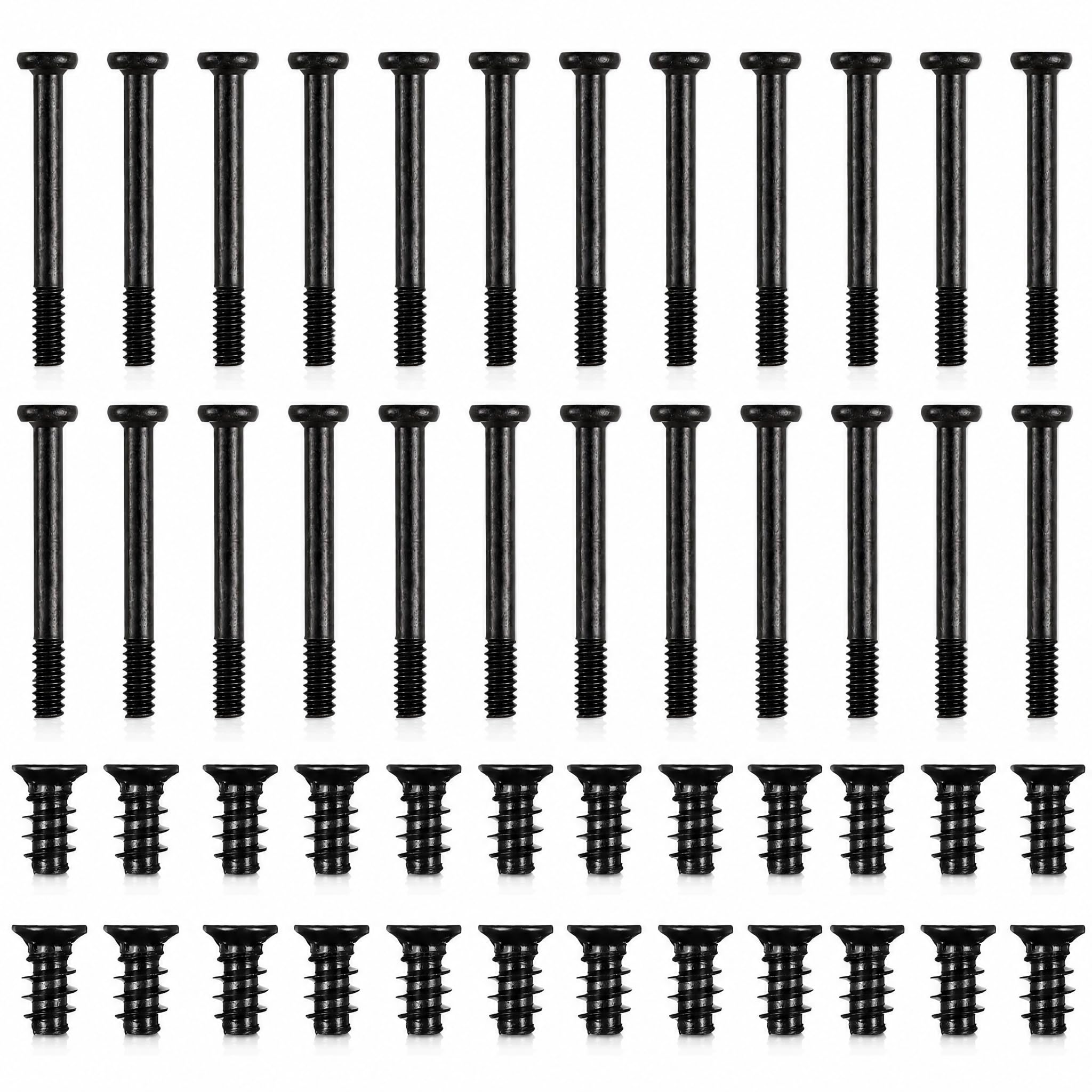 Balacoo 60 Pcs Black Computer Case Fan Screw Kit - Carbon Steel PC Chassis Radia