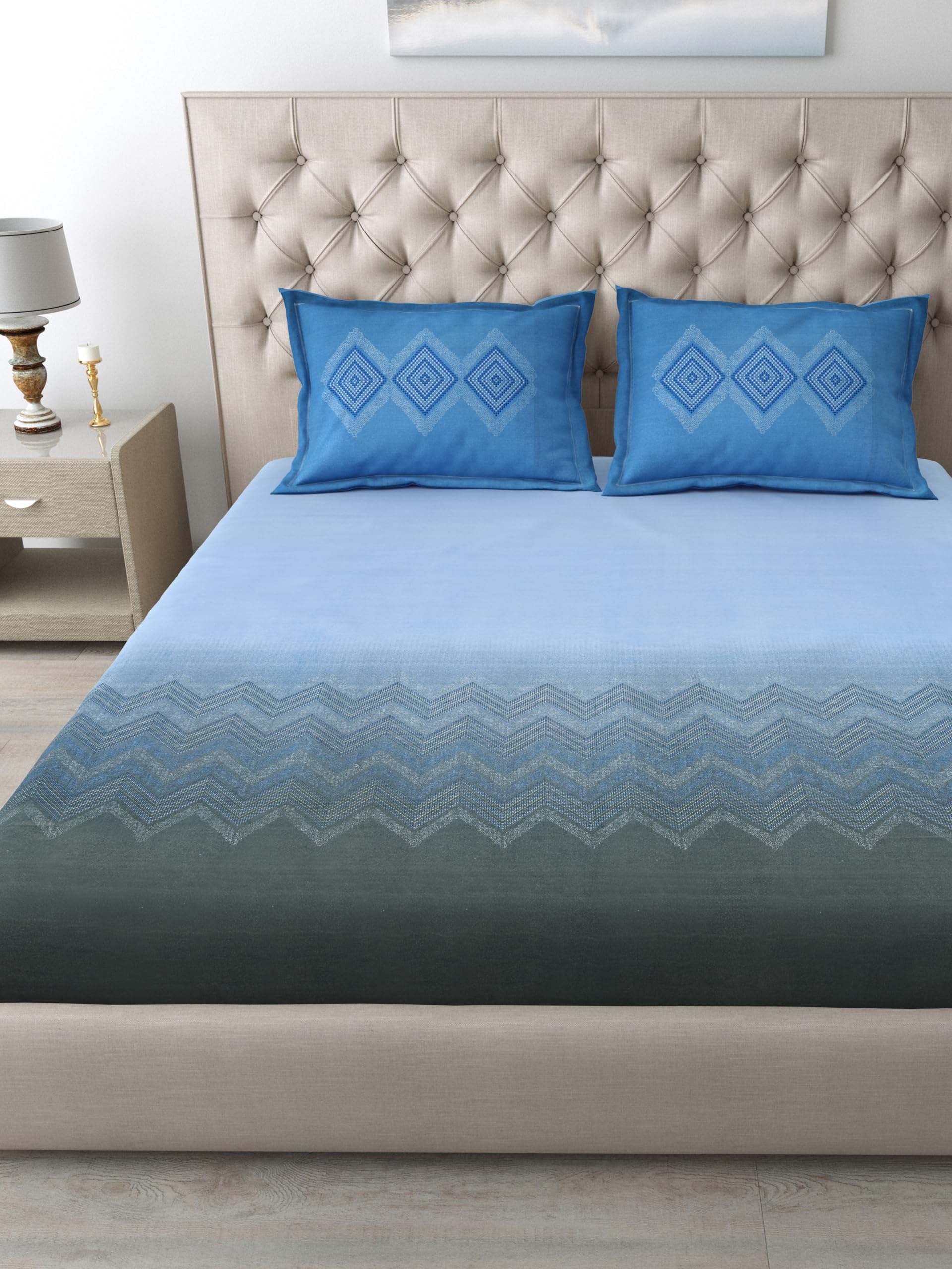 Buy Mafatlal 186 TC Autumn Delight Pure Cotton Bedsheet King Size