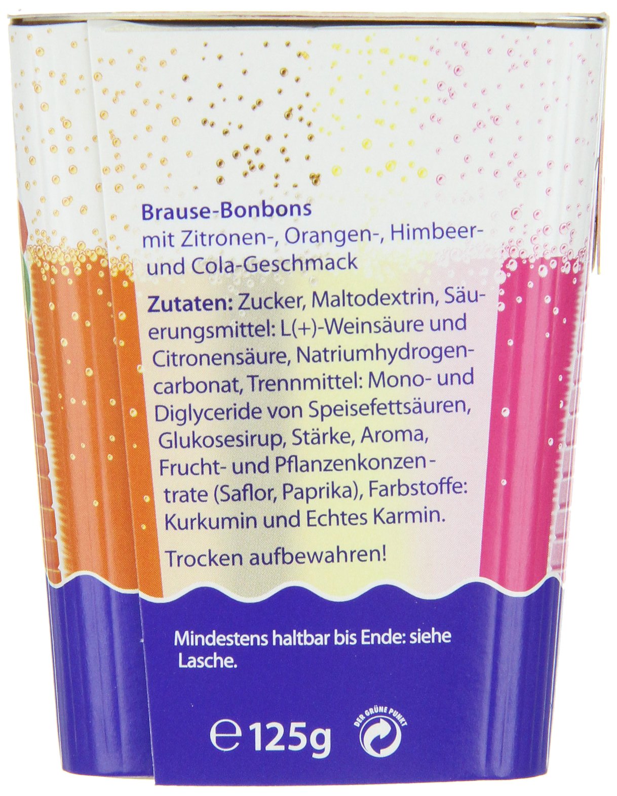 Frigeo Ahoj-Brause Bonbons – Frucht-Bonbons in vier prickelnden, süß-sauren Geschmacksrichtungen, Brause-Drops zum Lutschen mit Fruchtaroma, vegan, im Vorrats-Pack, 18 x 125 g (Packung mit 2)