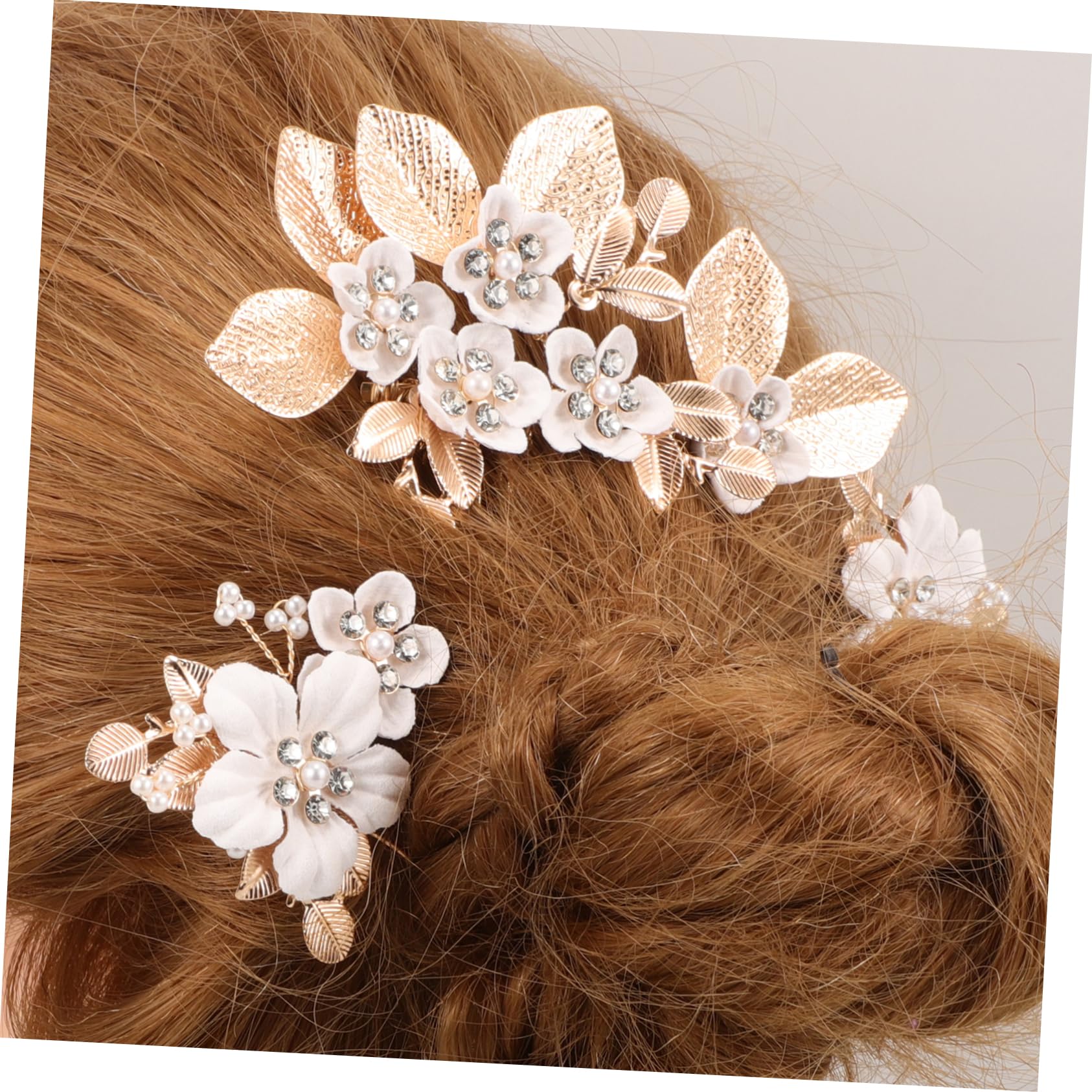 FOMIYES 4 Sets Blätter Und Blumen Haarkamm Hochzeit Haarkamm Clip Braut Kopfschmuck Blumen Haarnadel Haarschmuck Für Mädchen Für Mädchen Dekorative Haarkämme