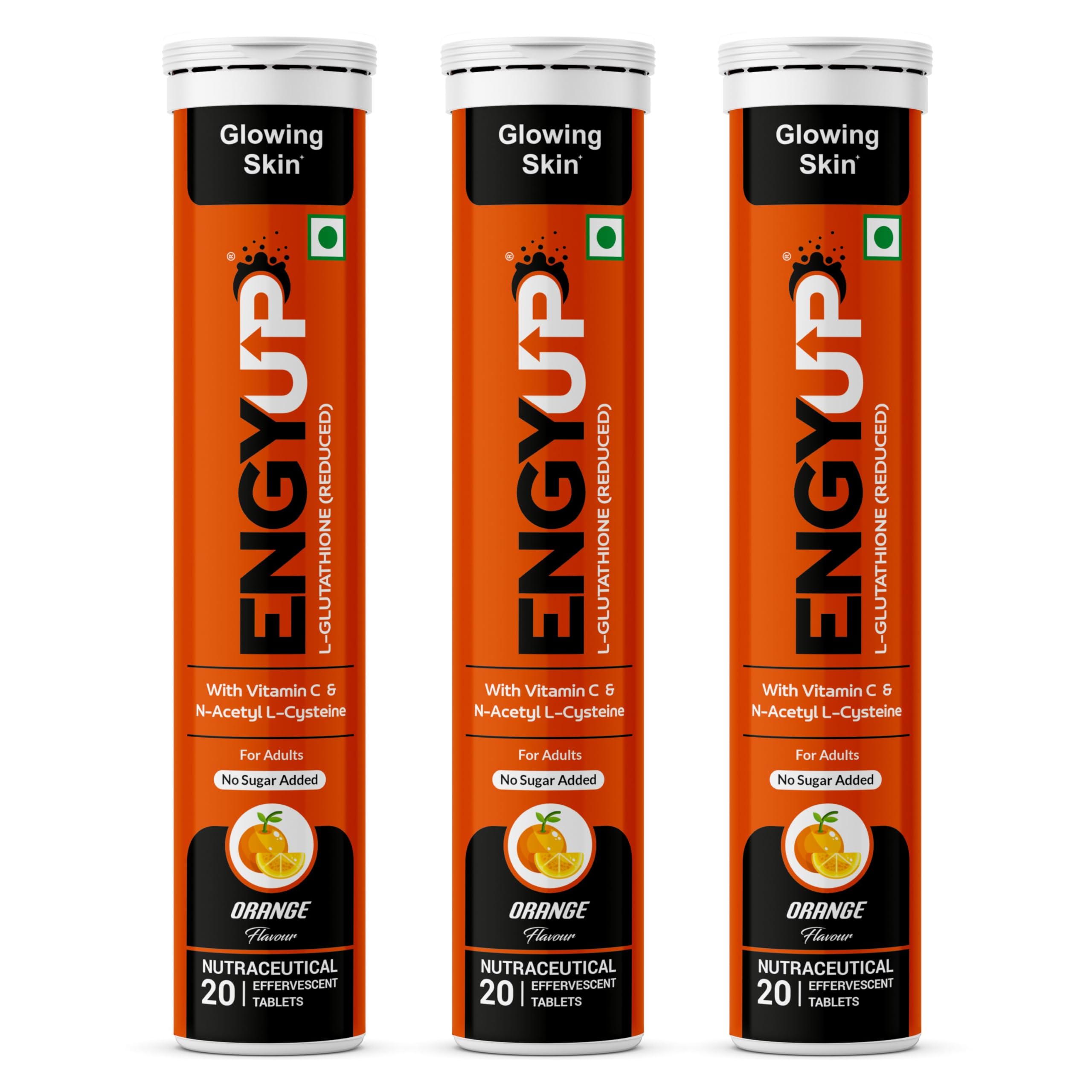 ENGYUP Glutathione | with NAC & Vitamin C | For Glowing and Radiant Skin | Anti-aging | 60 Effervescent Tablets | Orange Flavor (Pack of 3) (B0C6F8GMSZ) Amazon Price History, Amazon Price Tracker