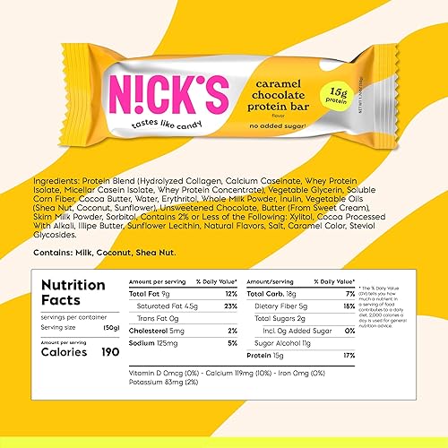 Miniatura 2 de NCKS Barra de aperitivos Keto Choklad 014oz de carbohidratos netos 049oz de proteína sin azúcar añadido 018oz de colágeno barra de proteína baja en