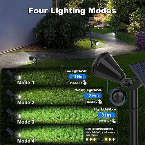 Miniatura 3 de Katipeal Luces solares con sensor de movimiento para exteriores, 10 unidades158 LED3 modos Luces superbrillantes para valla con impermeabilidad