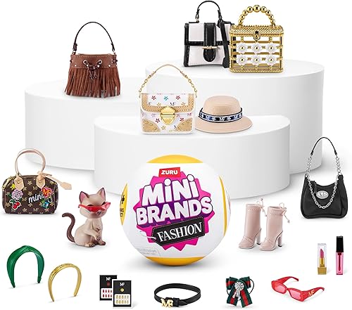 Vista 13 de Mini Brands ZURU Fashion - Paquete de 2 juguetes coleccionables Series 3 de Real Miniature Fashion Brands, 2 cápsulas de 5 marcas misteriosas