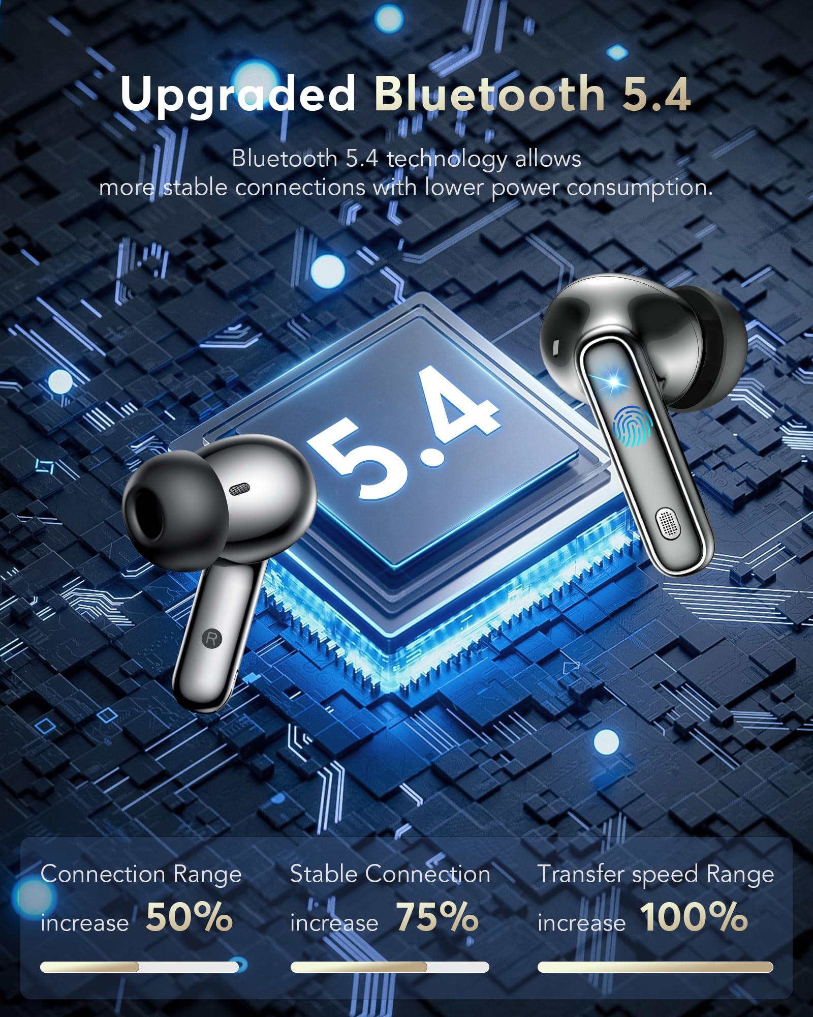 AI Translation Earbuds Real Time,188 Languages Accents Translator 36H Playtime 3-in-1 Translation Earphones 4 ANC Mic for Audifonos Traductores Inglés Español,translating earbuds for Travel & Learning — view 6