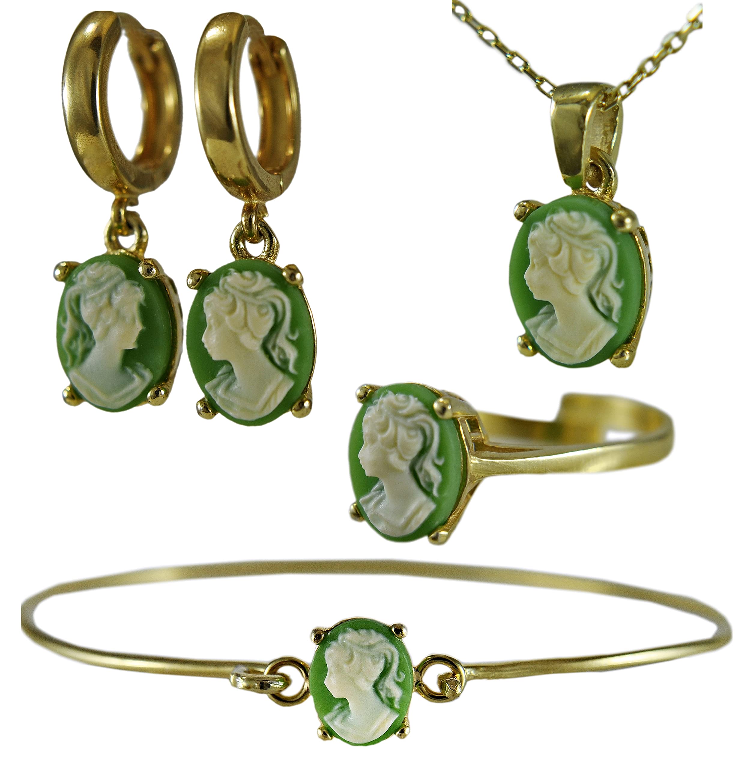 armband damen gold silber 925-14k Vergoldet - Lady Cameo - Vintage - Kamee - Antik - Geschenk für Mama - Geburtstagsgeschenk - Schmuck-Geschenk