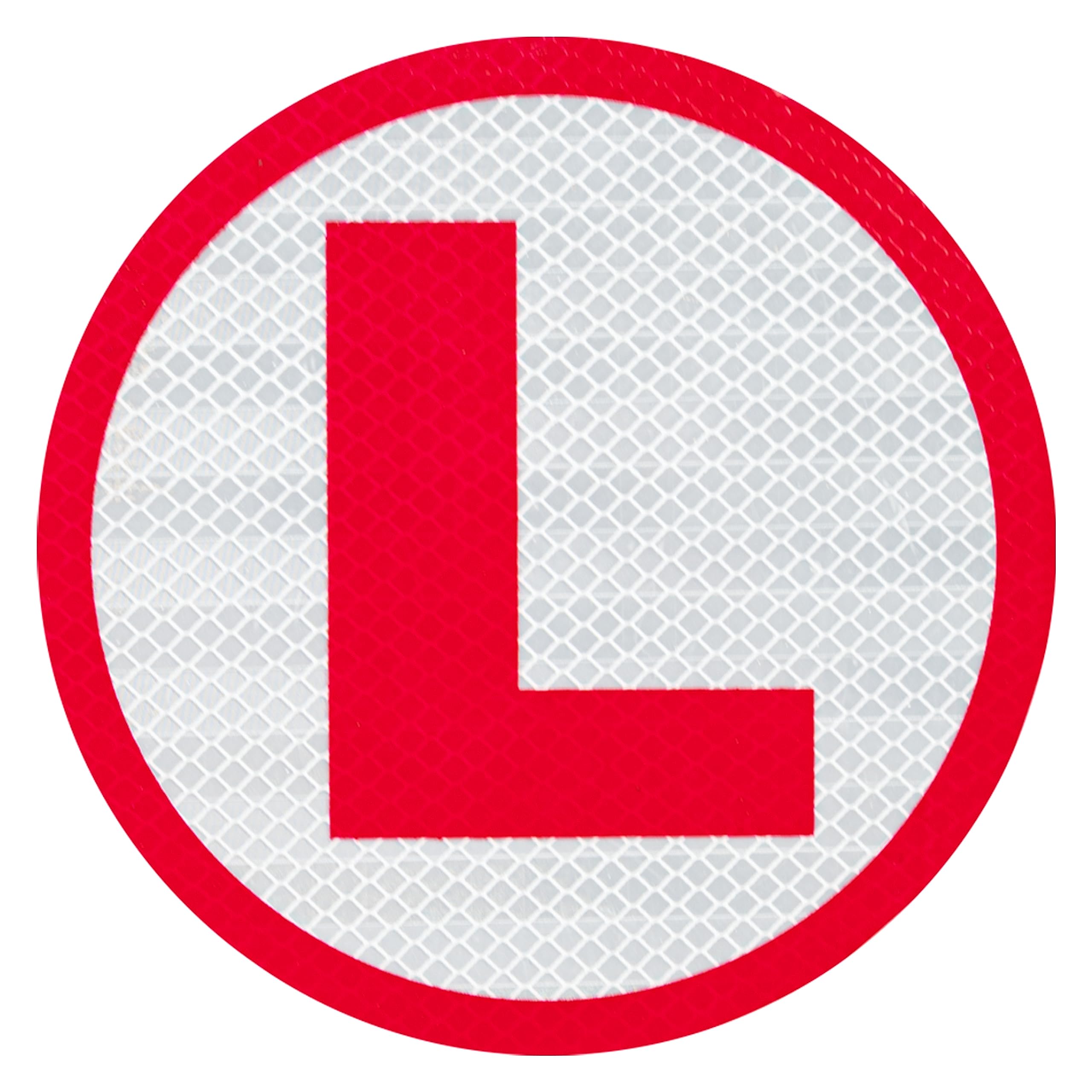 Clickedin L Board Reflective Sticker for Car |Water Resistance Reflective RED Dye Cut |L Board for Car Decals (Pack of 2)