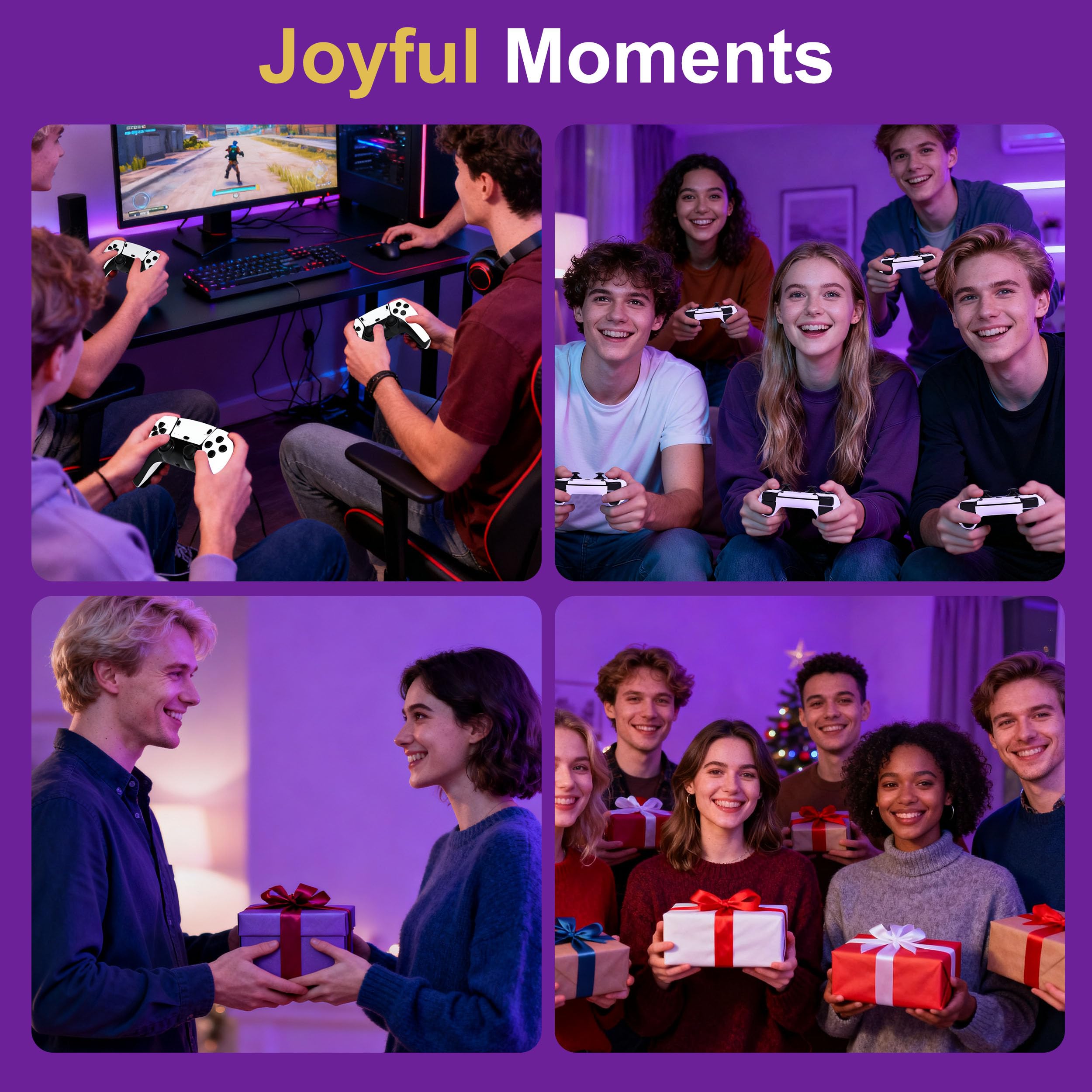 2026 Upgraded Retro Gaming Console with 20k+ Classic Games & 23 Emulators, 4K HDMI Plug & Play Game Stick for TV, Includes Dual 2.4G Wireless Controllers & Skin Stickers (64GB)