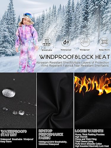 Miniatura 4 de Bluemagic - Traje de una pieza para la nieve, para bebés y niños, overol para el invierno, traje para esquiar, snowboard, impermeable, chaqueta para