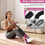 HOXWC Bande de résistance à la pédale multifonctions améliorée avec poignée, 50LBS Bandes de résistance épaissies pour Core/ABS, Bras, Voleur, Abdomen, Entraînement des jambes, Équipement d'exercice portable pour femmes
