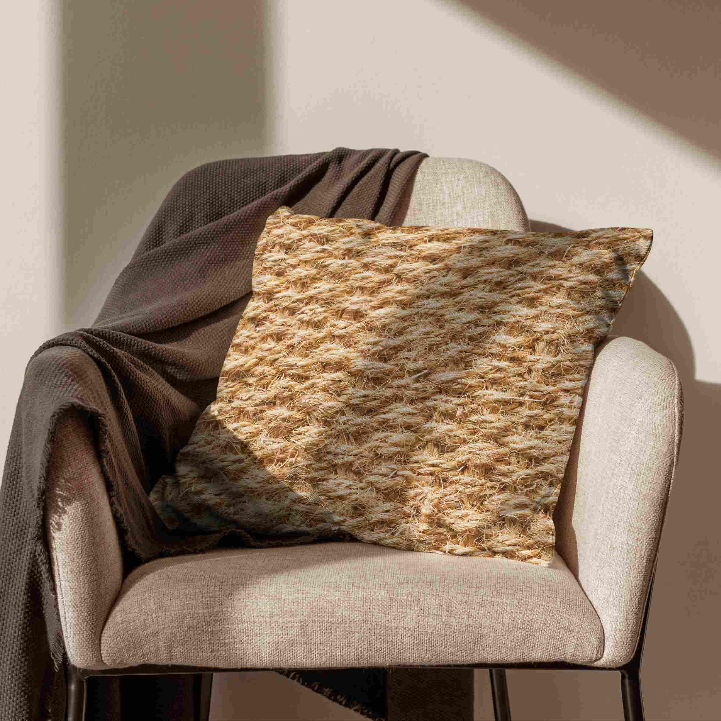 Fundas de almohada de lino para sofá, fundas de cojín coloridas de repuesto para sofá al aire libre, 50 x 50 cm, fundas de almohada impermeables de grano de madera, fundas de cojín para