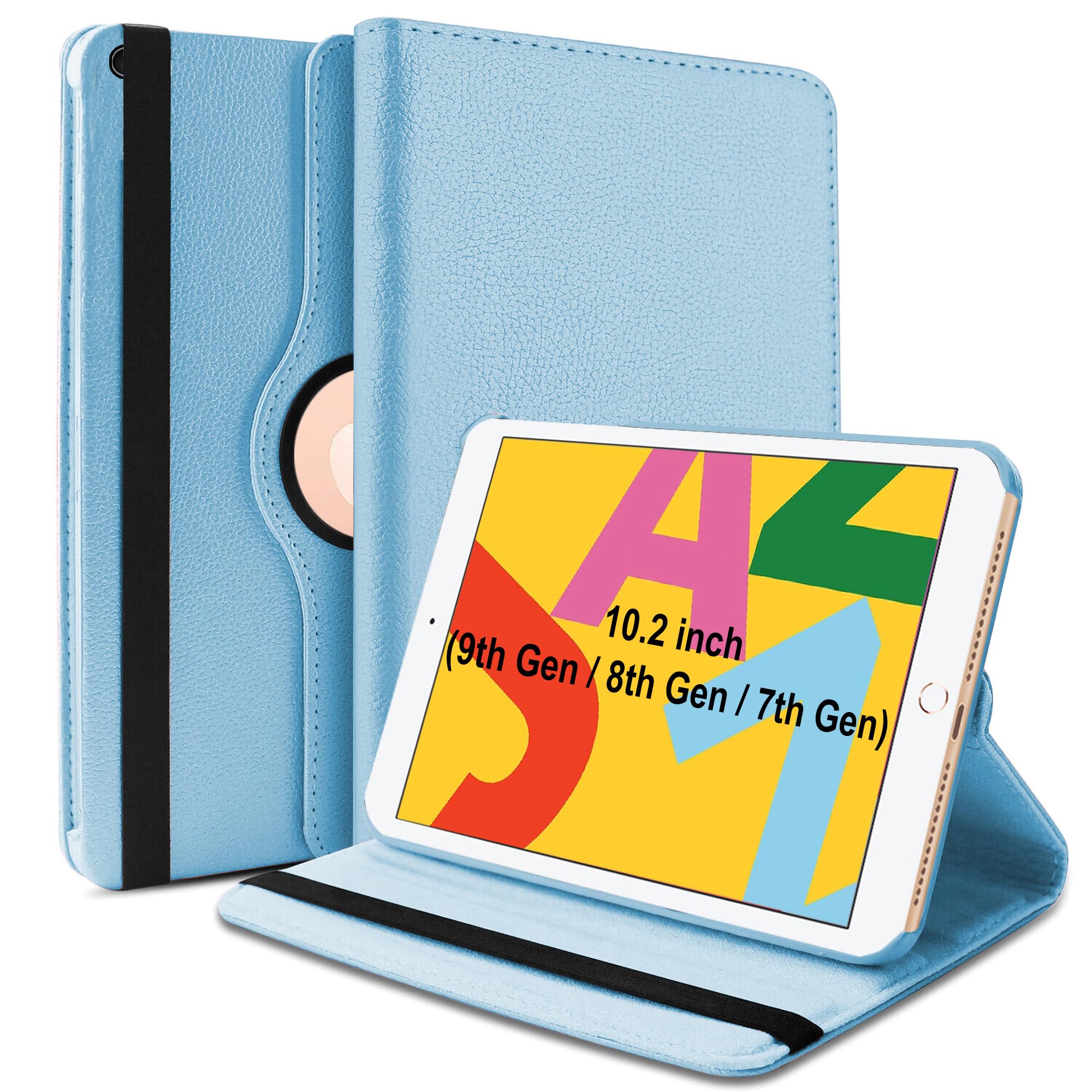 TGK Rotating Cover for iPad 7th Gen 10.2 inch (2019) Sky Blue 360 Degree Leather Stand Case (B081NL5FPJ) Amazon Price History, Amazon Price Tracker