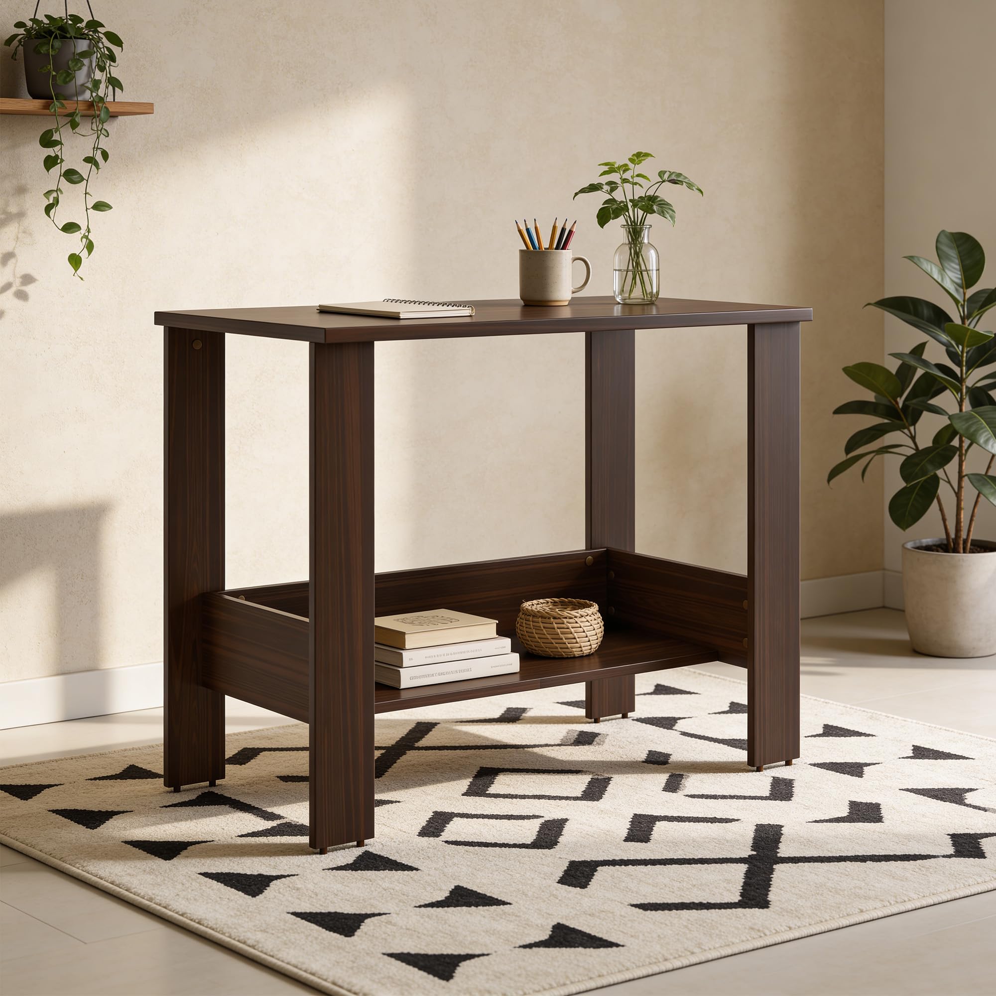 Green Soul Indus Study Table| 𝖨𝖲-𝟥𝟢𝟪𝟩 Complaint Engineered Wood| Compact Design|Hidden Book Shelf|Computer Table for Home PC|Writing Desk for Adults & Students | 90cm Wide|1 Yr Warranty - Wenge-picture-34
