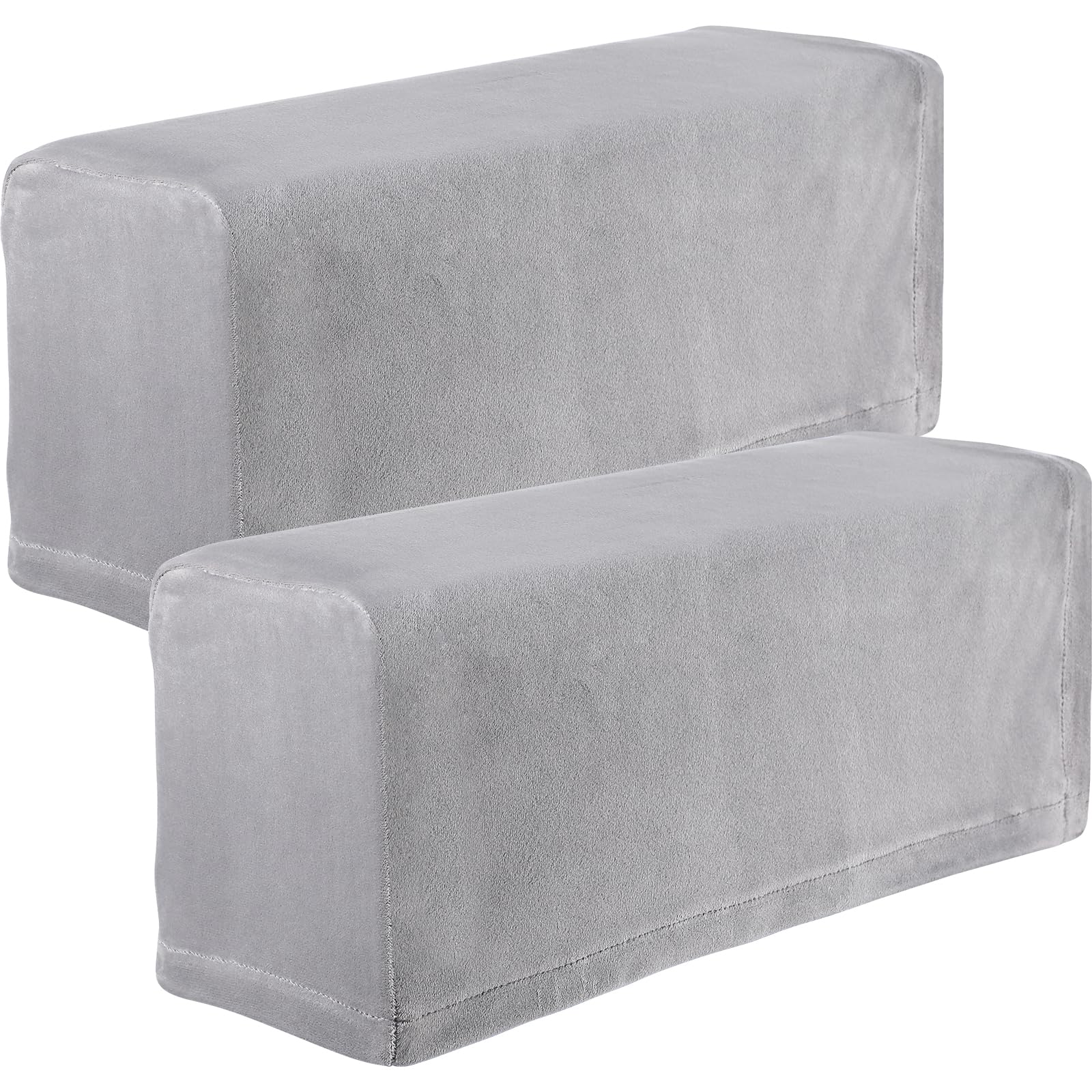 Homoyoyo Elastic Cover 2Pcs Stretch Armrest Covers Sofa Armrest Protector Chair Pillowcase Recliner Cushion for Recliner Armchair Couch Grey Sofa Armrest Cover(19.65x7.86x4.72inch)