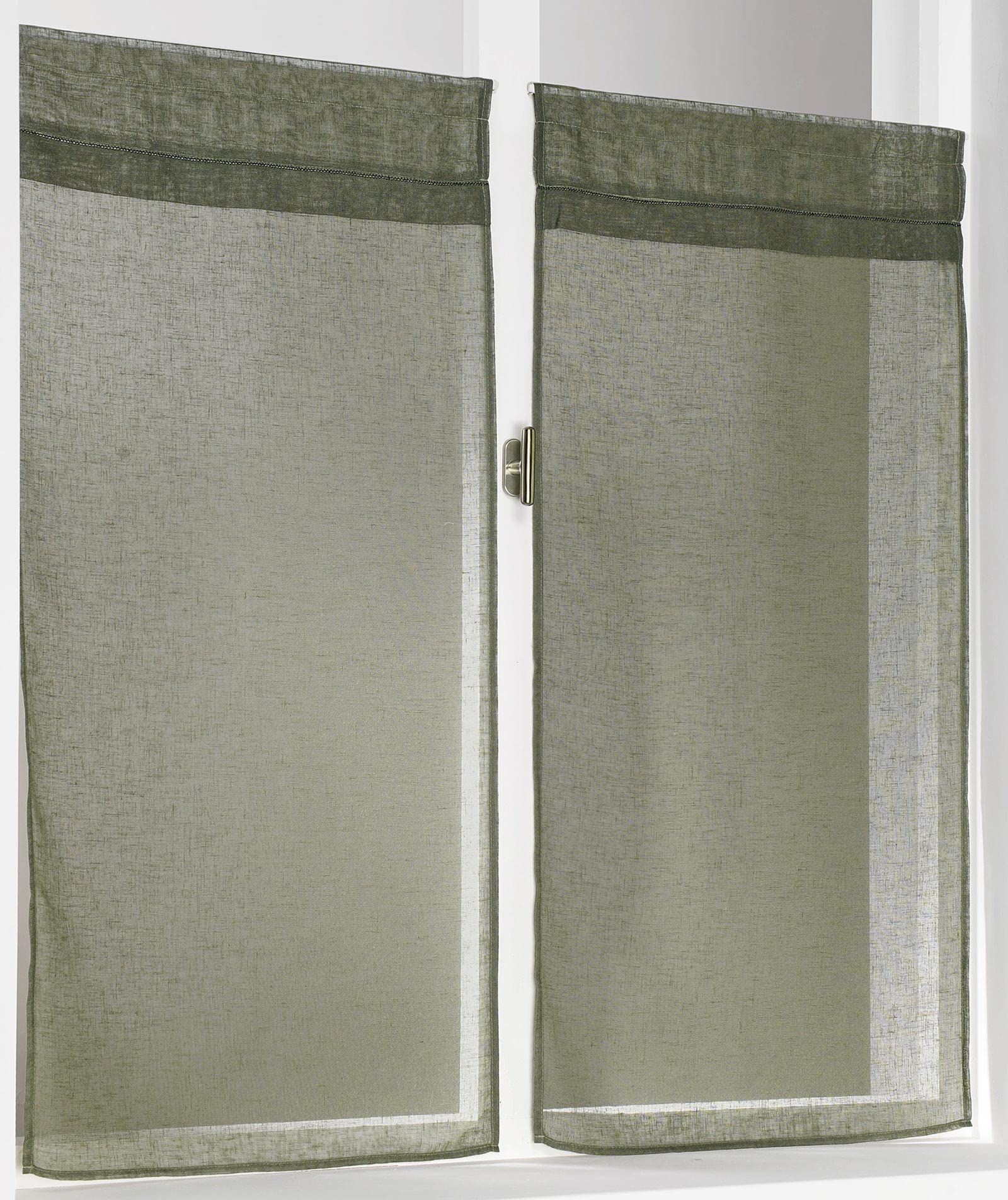 LINDER Kaolin 0169/84/427 Set of 2 Straight Blinds 60 x 200 cm Khaki