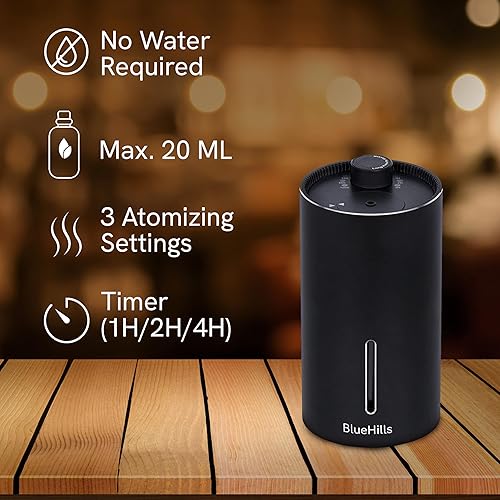 Miniatura 3 de BlueHills Difusor sin agua inalámbrico para coche, aceite esencial, aromaterapia, habitación grande, portátil, USB, funciona con pilas, Hotel,