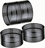 Vista 12 de DATANYA Paquete de 12 anillos de tarta perforados de acero inoxidable de 3.15 pulgadas, anillo redondo para pastel de mousse, molde de pastelería