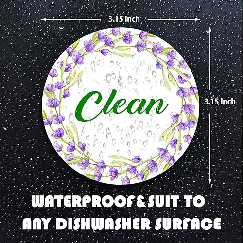 Miniatura 2 de Imán para lavavajillas, indicador de señal de limpieza sucia, imán de doble cara con placa magnética, indicador reversible para lavavajillas de