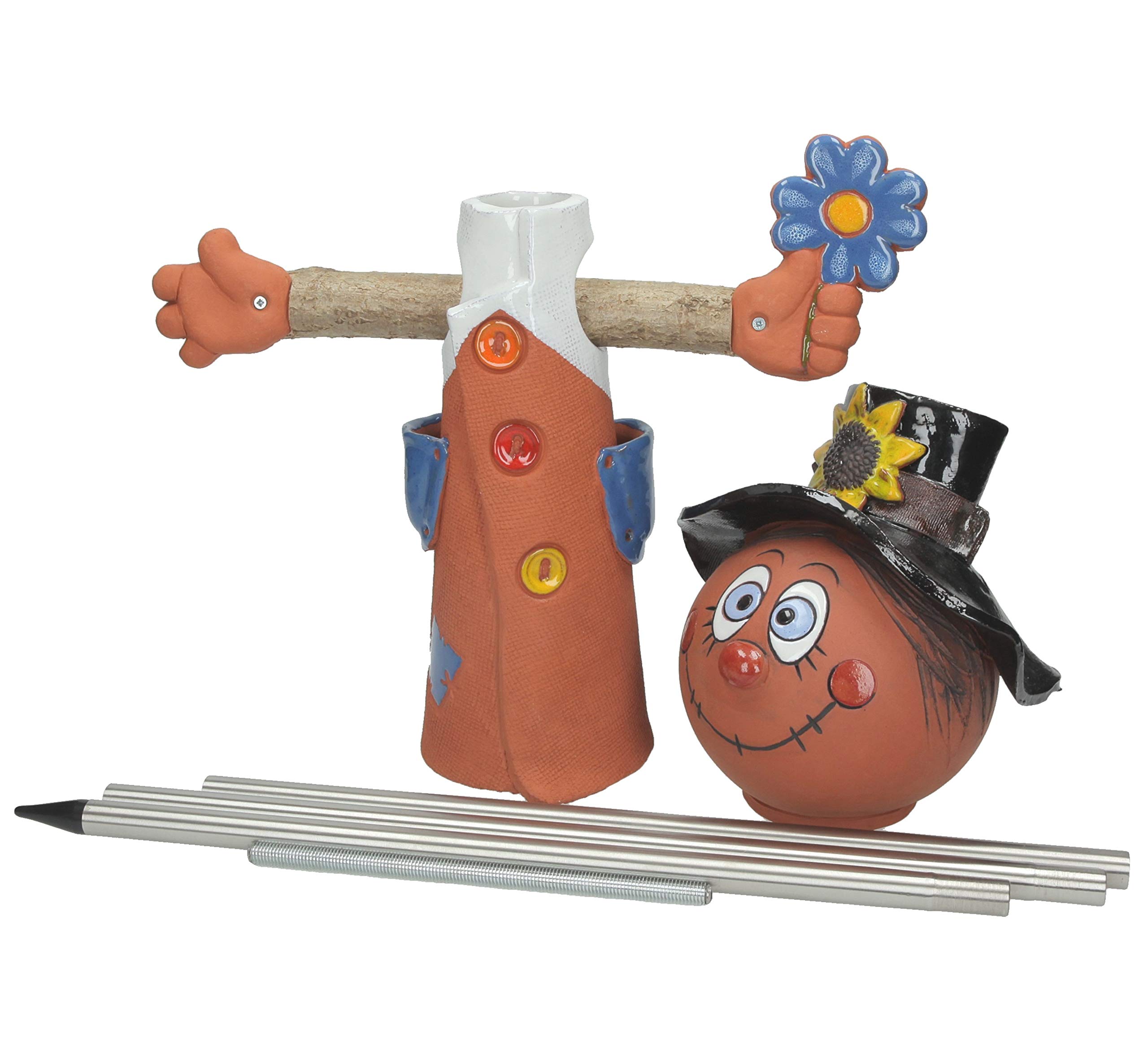 Ceramiczna dekoracja ogrodowa - 'Boy Scarecrow'