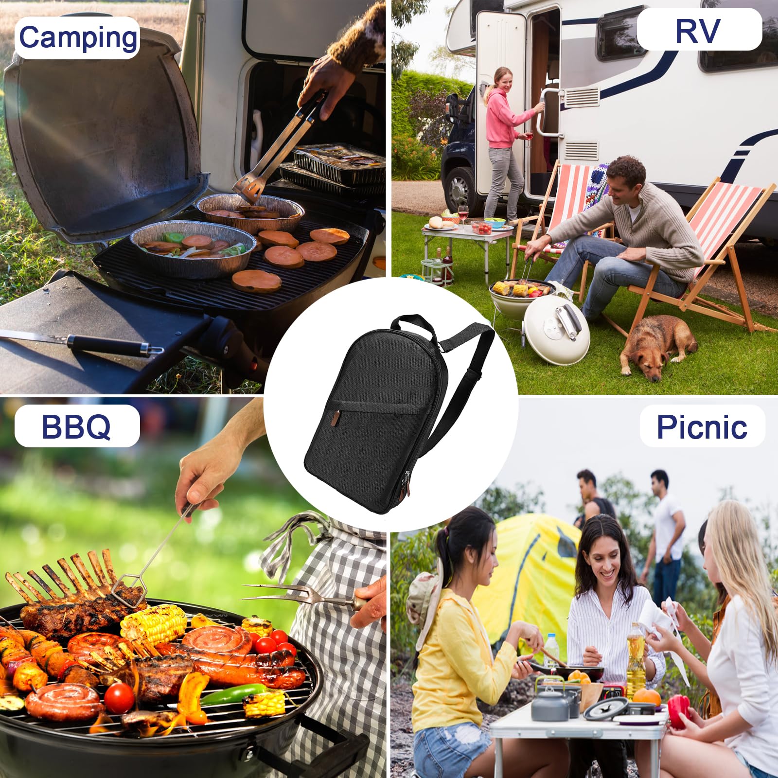 36 Pièces Ustensiles de Cuisine de Camping,Ensemble de Vaisselle,Accessoires de Camping,Ensemble de Couverts Portables Complet pour ActivitéS en Plein Air, Pique-Nique et Barbecues