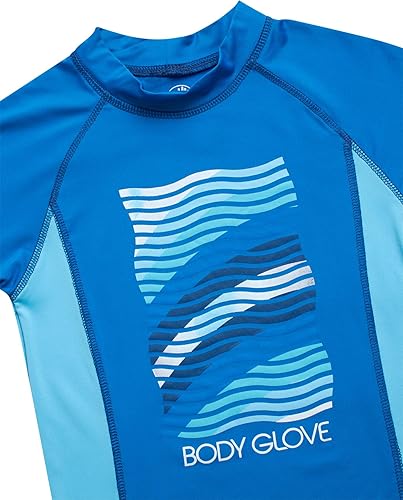 Vista 3 de Body Glove Conjunto de natación para niños, 4 piezas UPF 50+ traje de baño y camiseta de protección para niños (tallas 4-12)