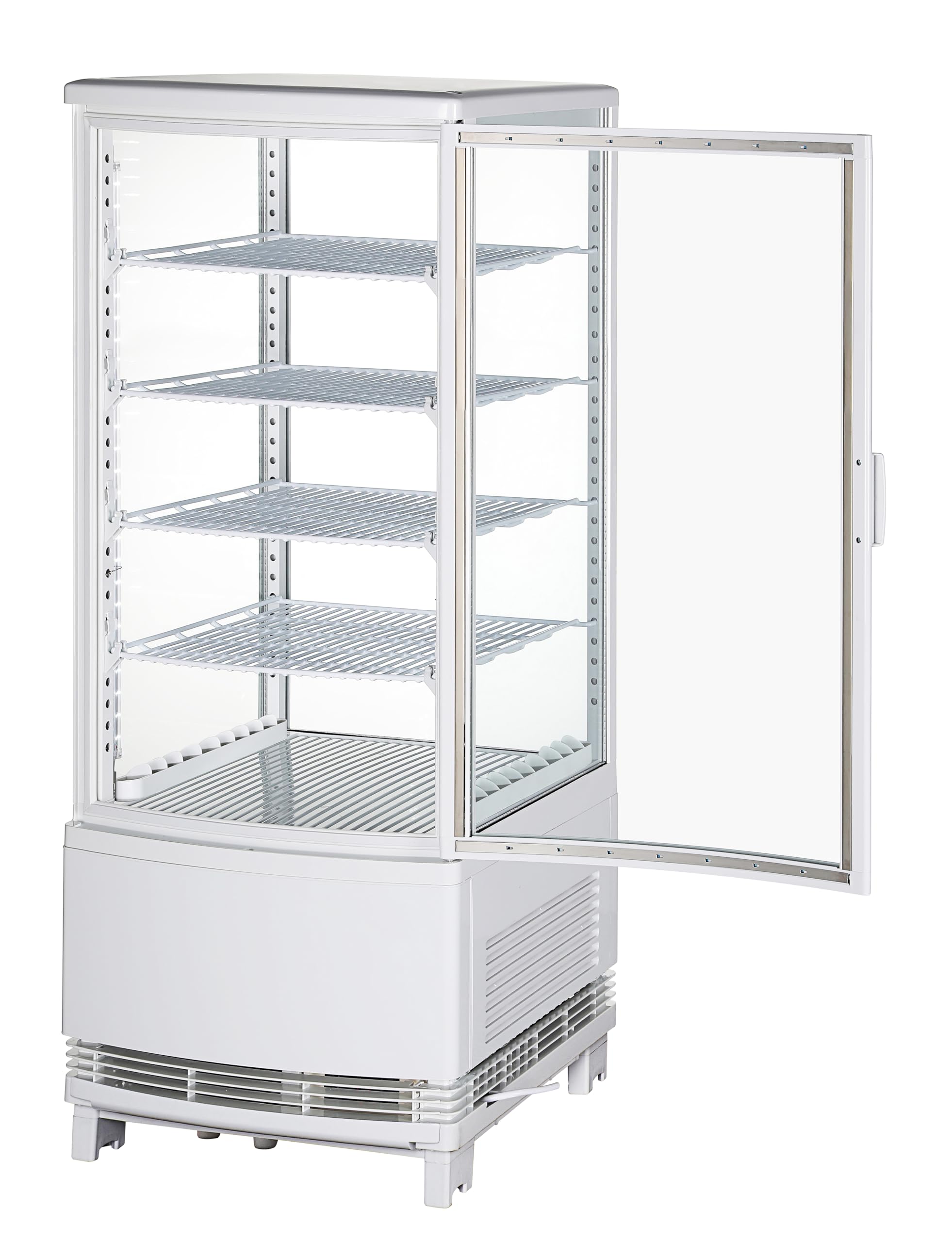 Amazon.co.jp: Hijiru 4面ガラス冷蔵ショーケース100L/ホワイト