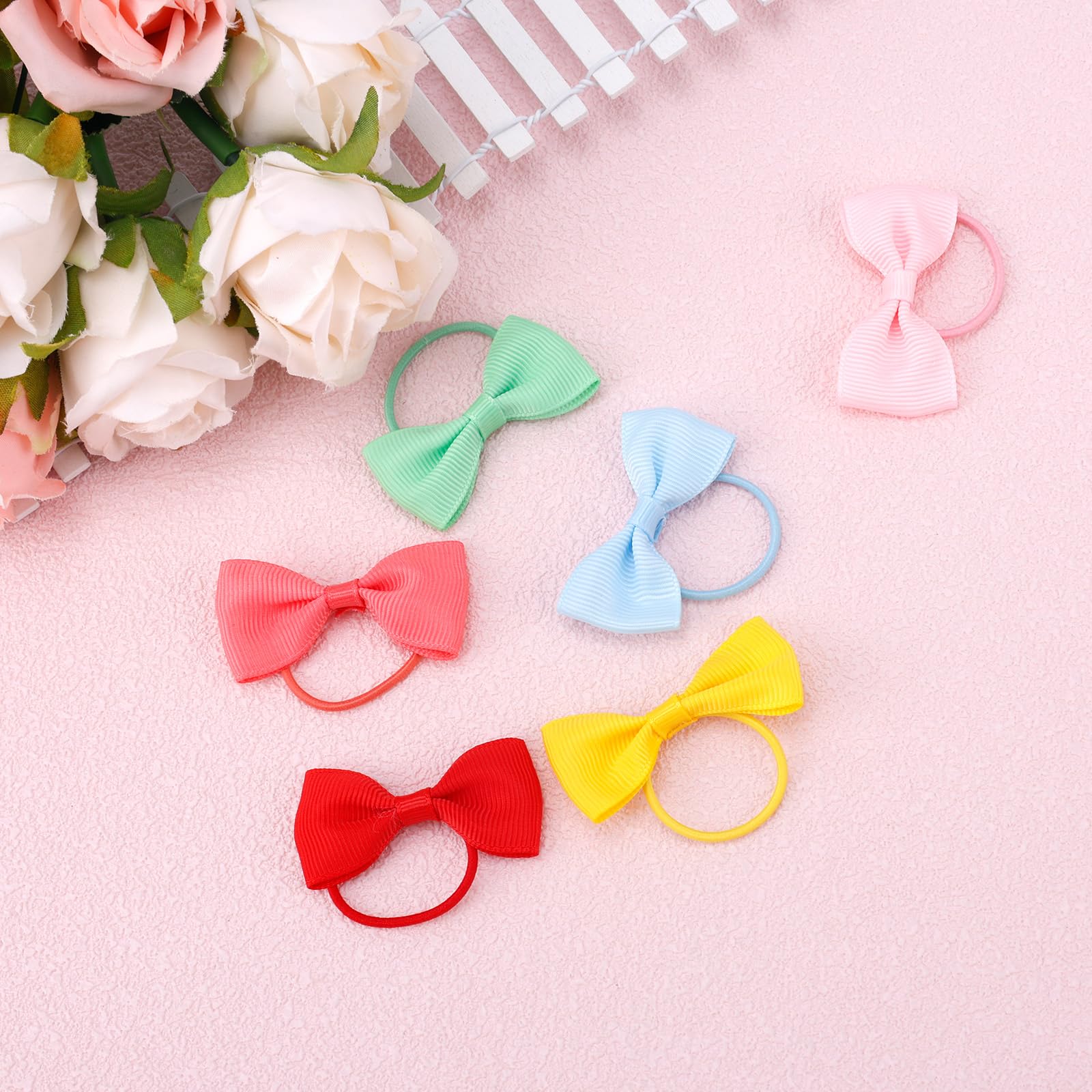 Fiocchi Capelli Piccoli Cuccioli Cane Poliestere Multicolore Elastici Accessori Toelettatura Cuccioli