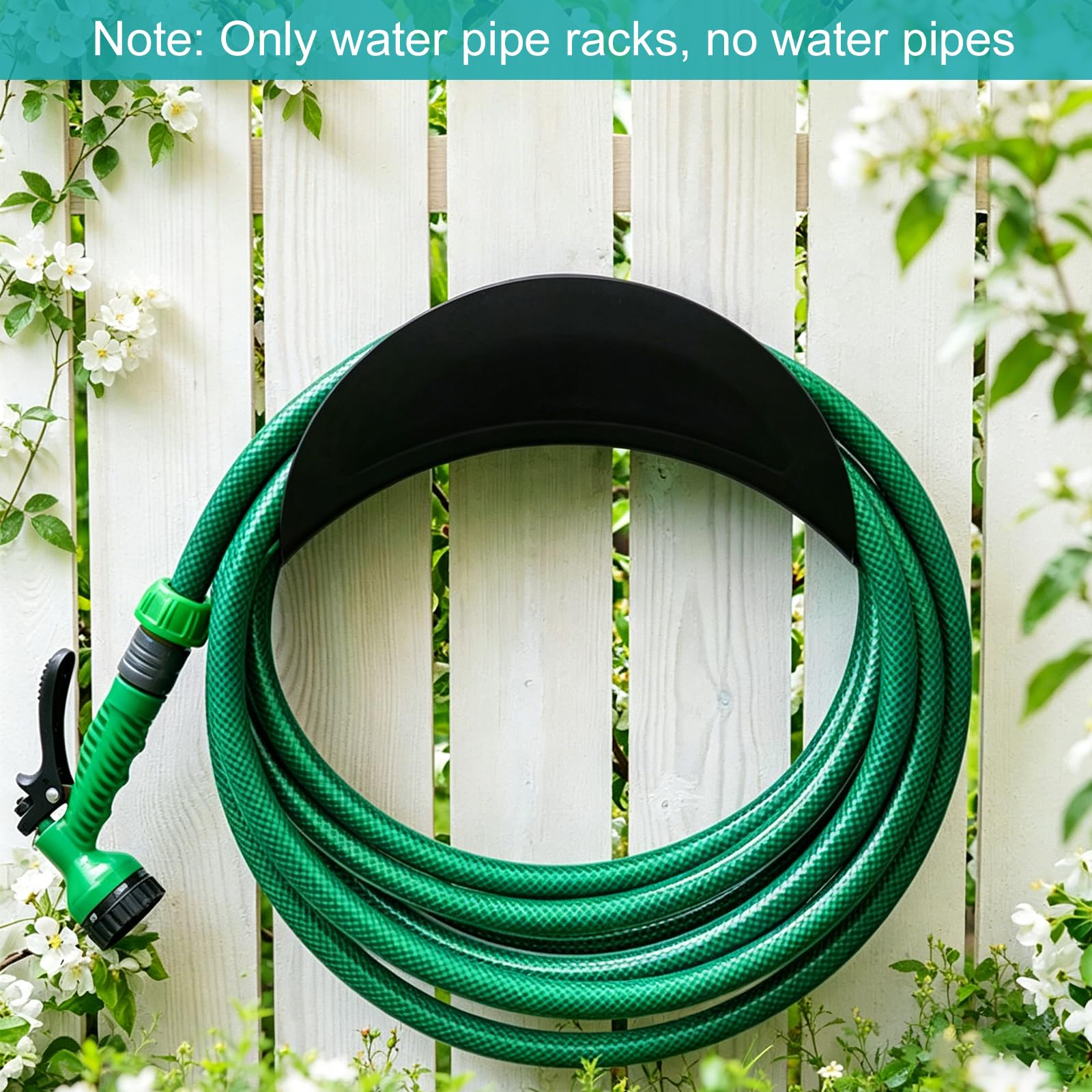 3 Stück Schlauchhalter Wand, 27x11.5cm Gartenschlauch Halterung, Gartenschlauchhalter, Aufhängung Wandschlauchhalter, Schlauchhalterung Gartenschläuche für Schlauchaufhängung Aufbewahrung(Schwarz)