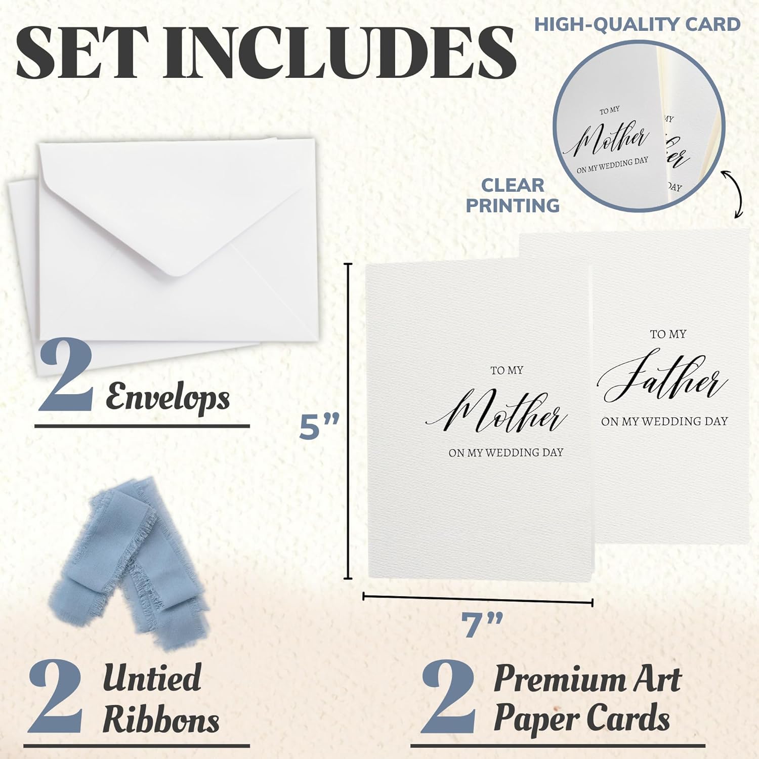 To My Parents On My Wedding Day Card - To My Dad And Mom On My Marriage Day Cards For Family, Wedding Gifts For Mom From Bride - Image 2