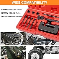 Vista 5 de Rompacadenas, 13 piezas, juego de herramientas de remache para motocicleta, bicicleta, ATV