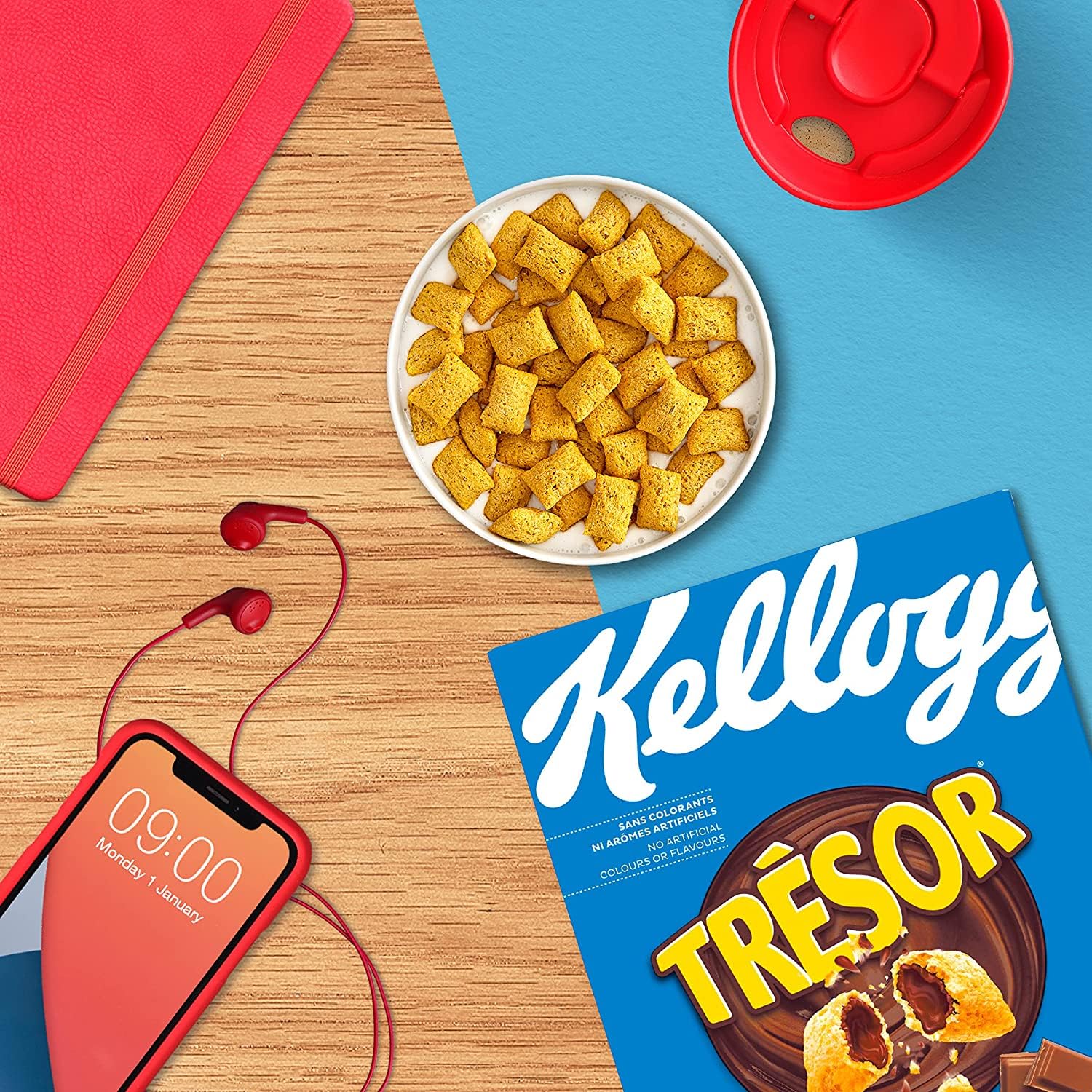 Kellogg's Tresor Milk Choco (6 x 620 g) – knusprige Frühstückscerealien mit schmelzender Creme-Füllung mit Milchschokolade – Tresor. Crazy Tasty.