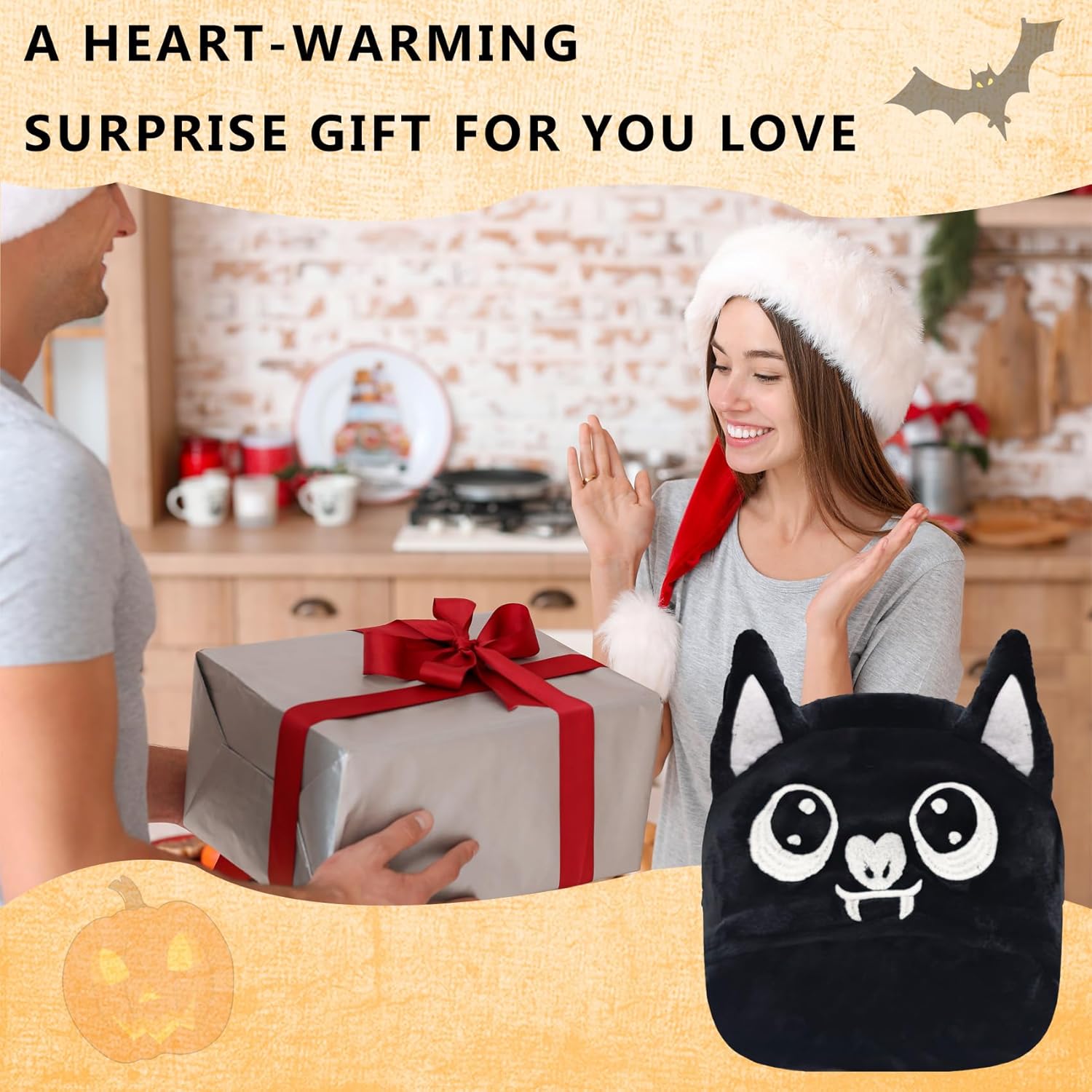 Cloud-Soft Wearable Bat Blanket Hoodie - Oversized Cozy Hooded Blanket Cloak with Gloves, Full Coverage for Relaxed Lounging, Cute Bat Gift for Women and Men - Image 6