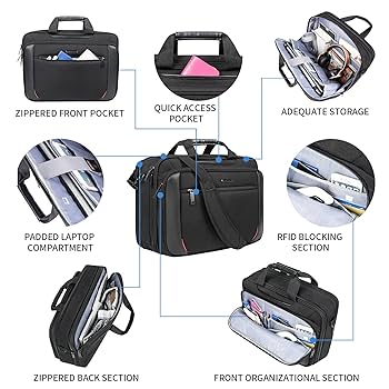 EMPSIGN ローリングブリーフケース ラップトップバッグ、17.3インチ Amazon.com: EMPSIGN Rolling Briefcase Laptop Bag,17.3