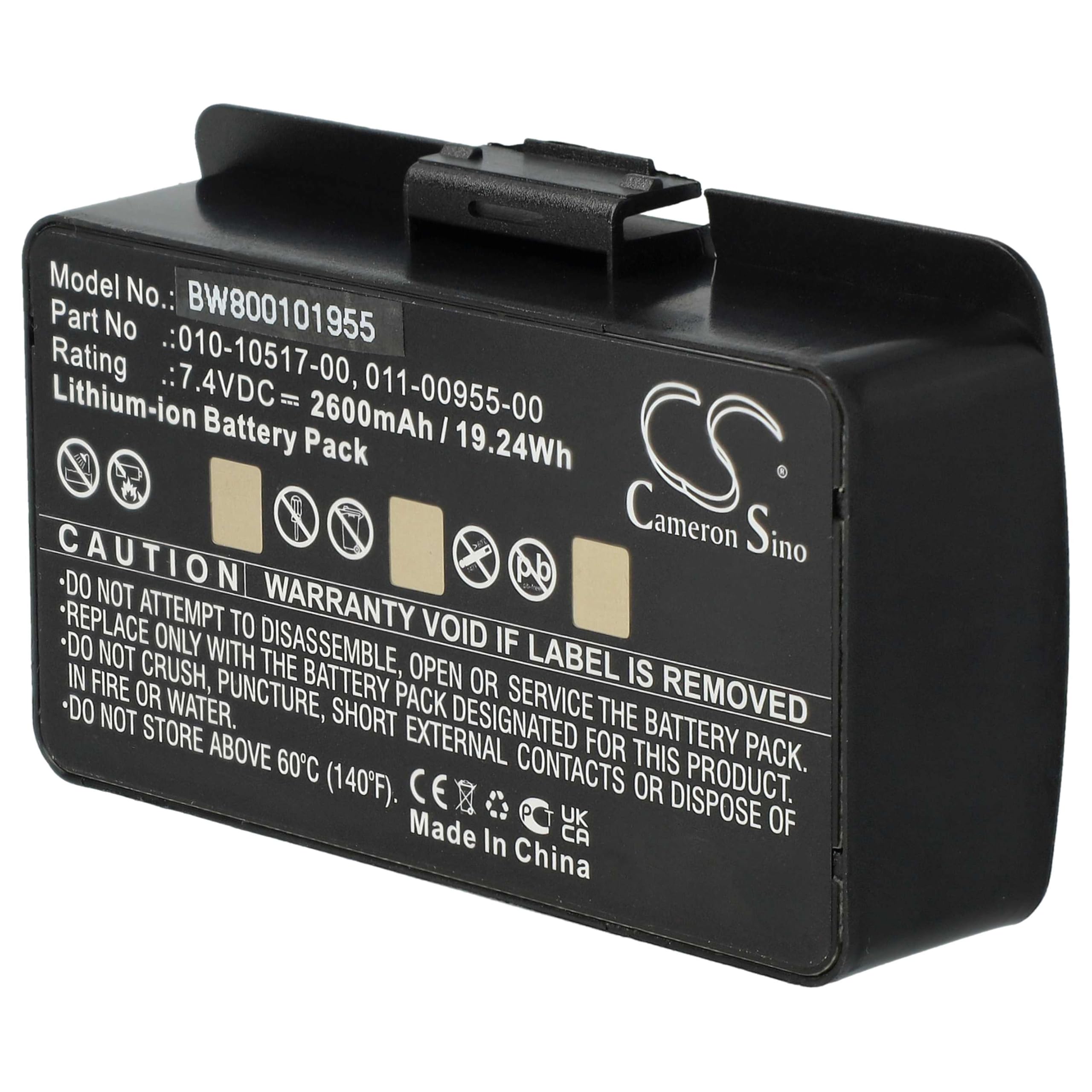 vhbw batteria compatibile con Garmin GPSMap 276c, 276, 378, 296, 478, 396, 376, 495, 376C, 278 navigatore GPS (2600mAh, 8,4V, Li-Ion)