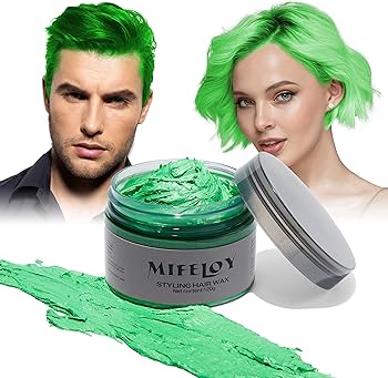Amazon.com : Mifeloy Temporary Green Hair Spray Color Wax 4.23 oz